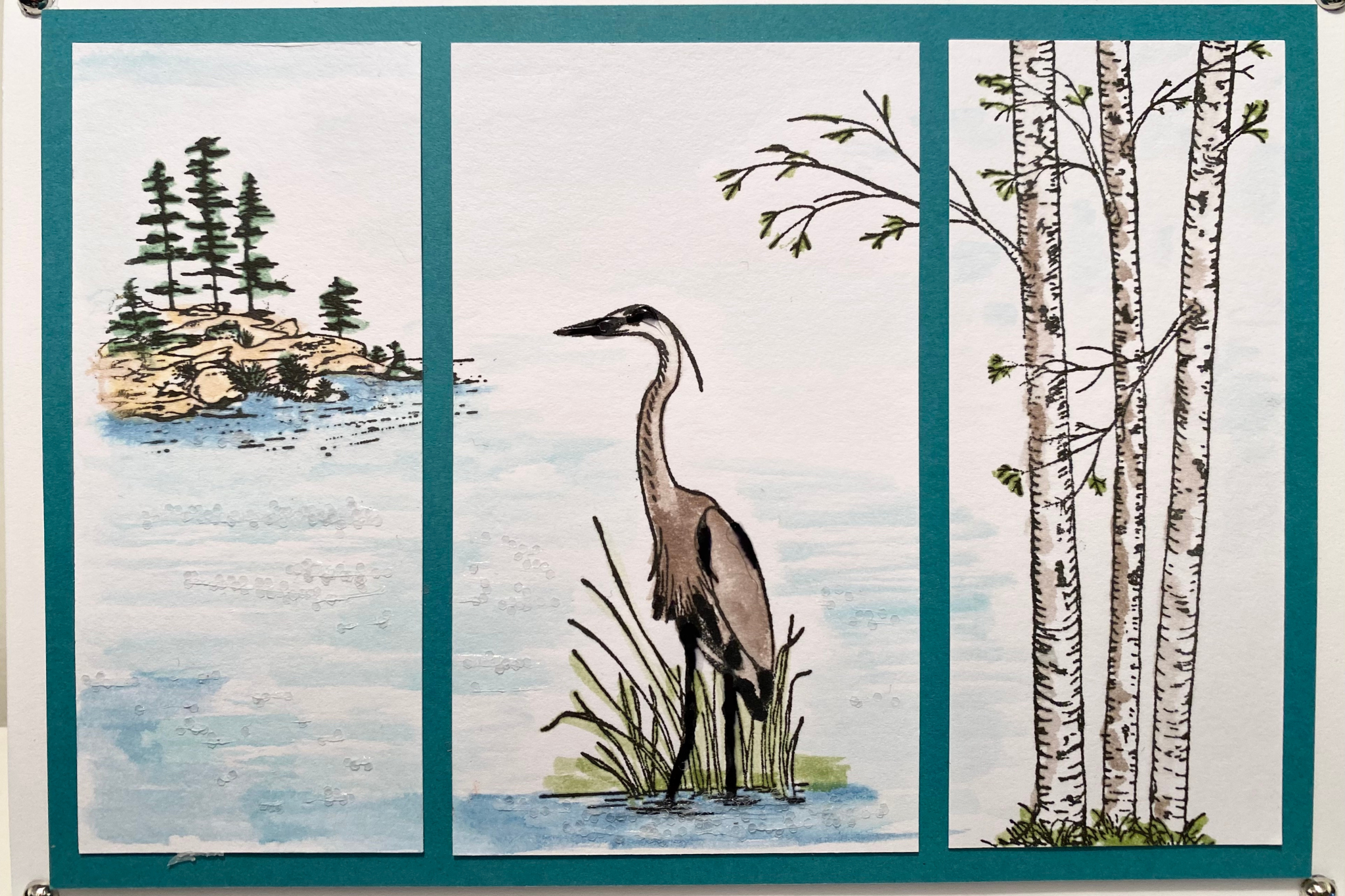 Frog’s Whiskers Ink Lake Card