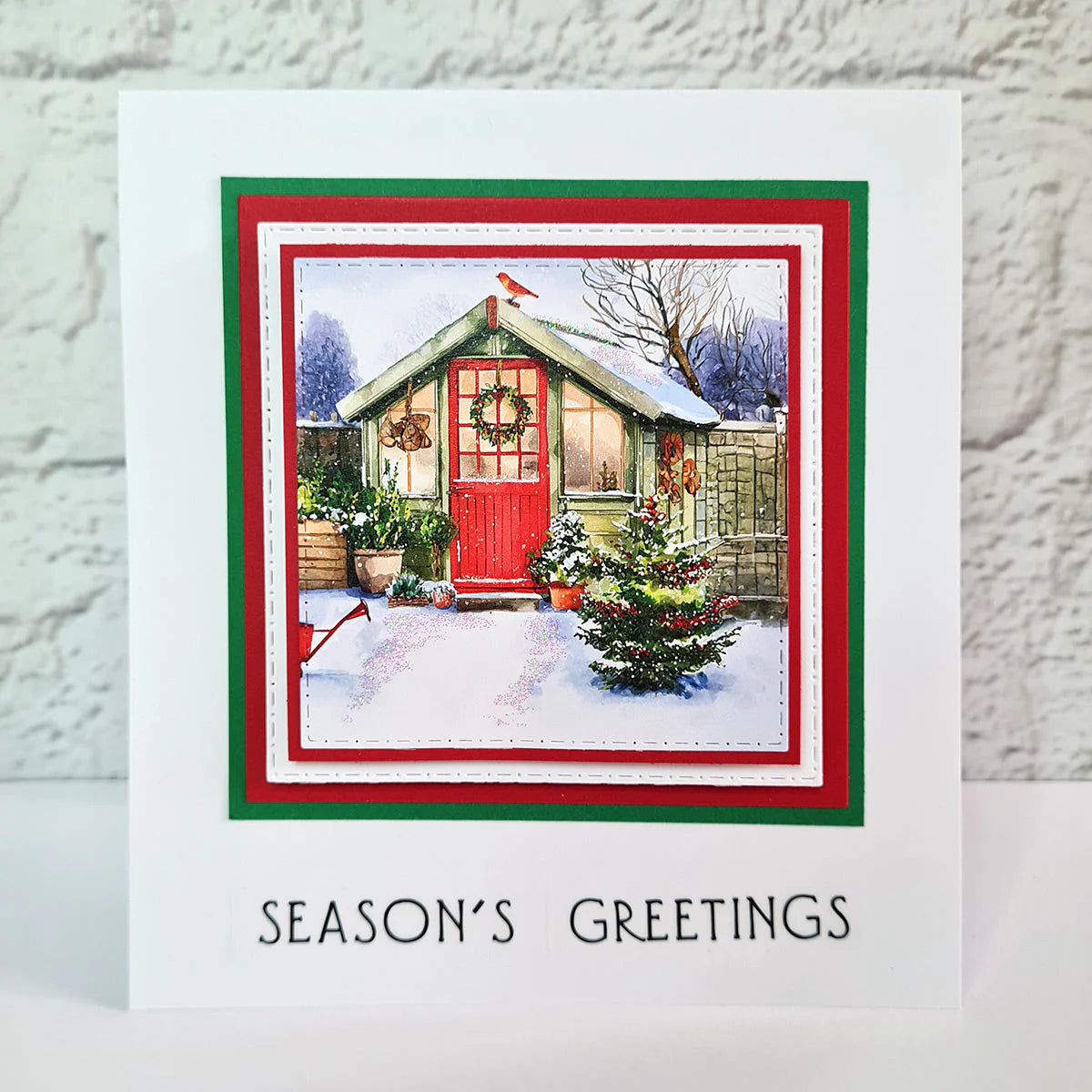 Katy Sue Picket Fence Christmas Scene Stash, 24 sheets