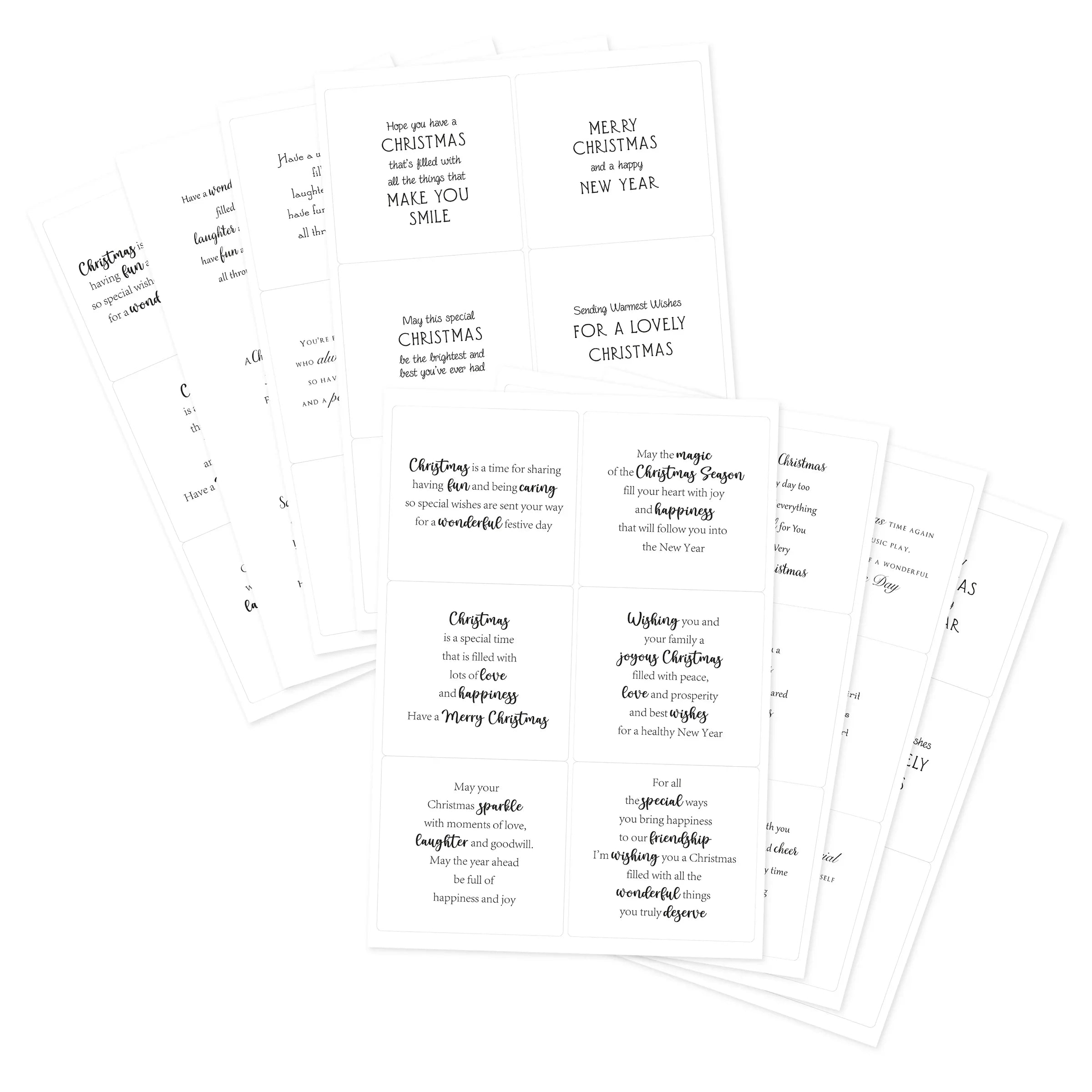 Kanban Crafts Christmas Verses Peelables, 48 stickers