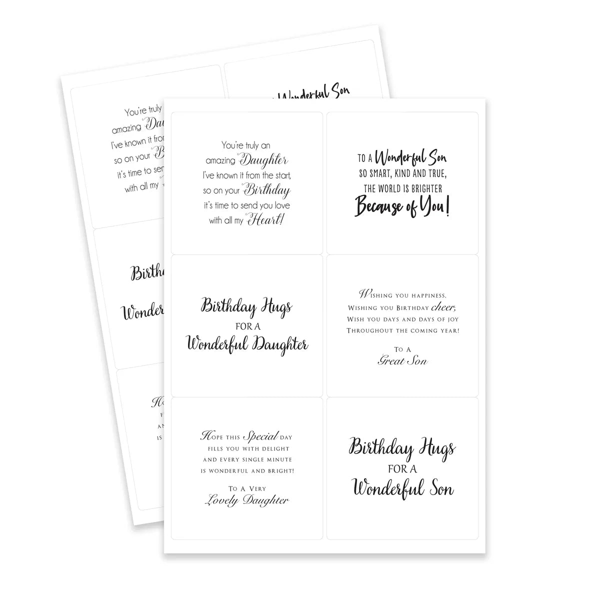 Family & Friends Peelables, 72 Stickers