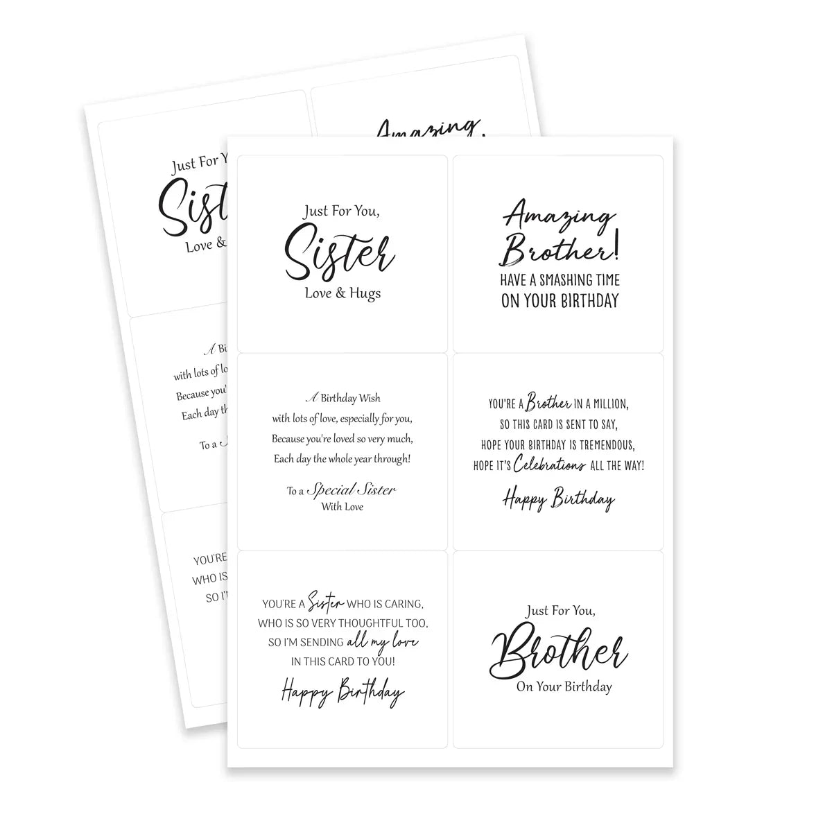 Family & Friends Peelables, 72 Stickers