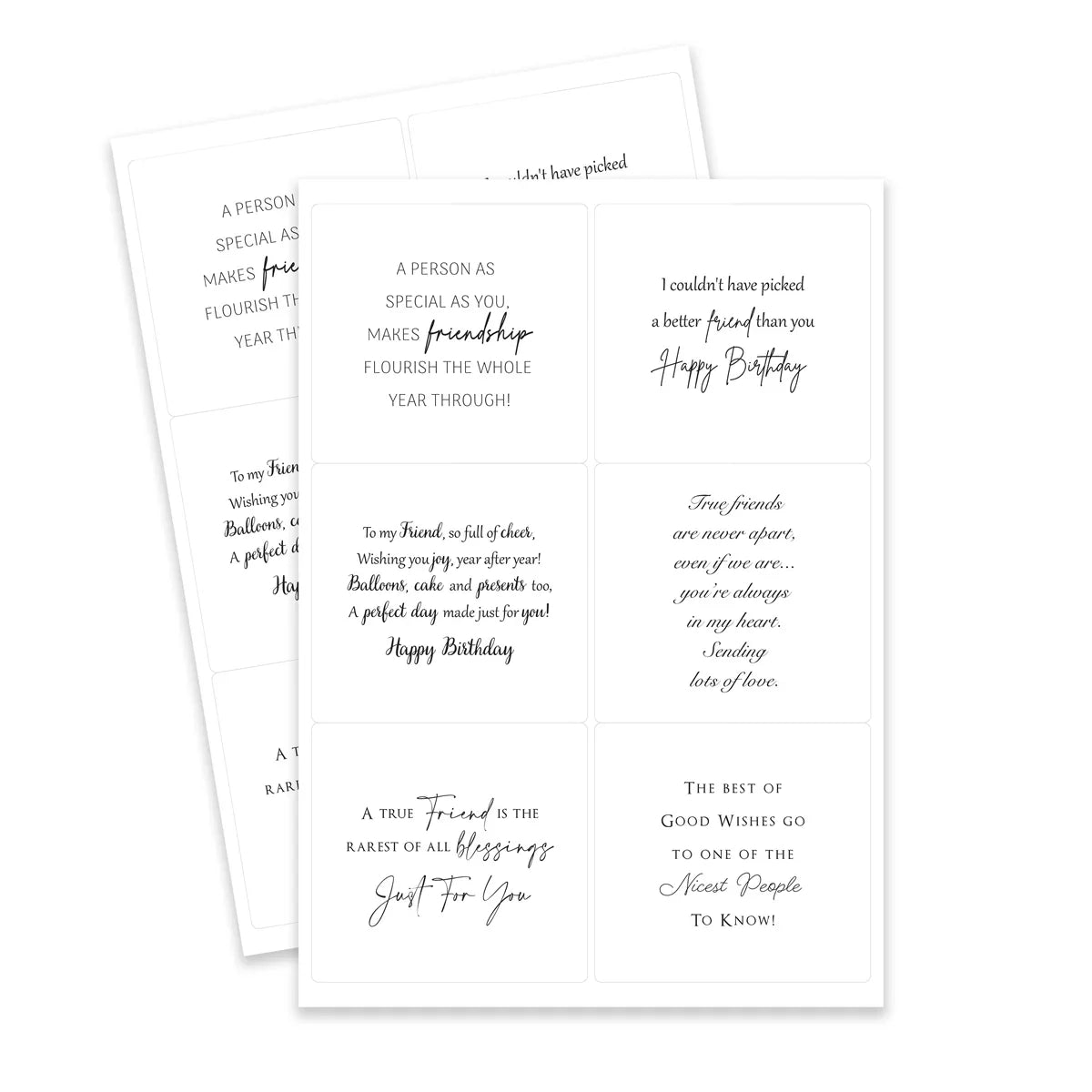 Family & Friends Peelables, 72 Stickers