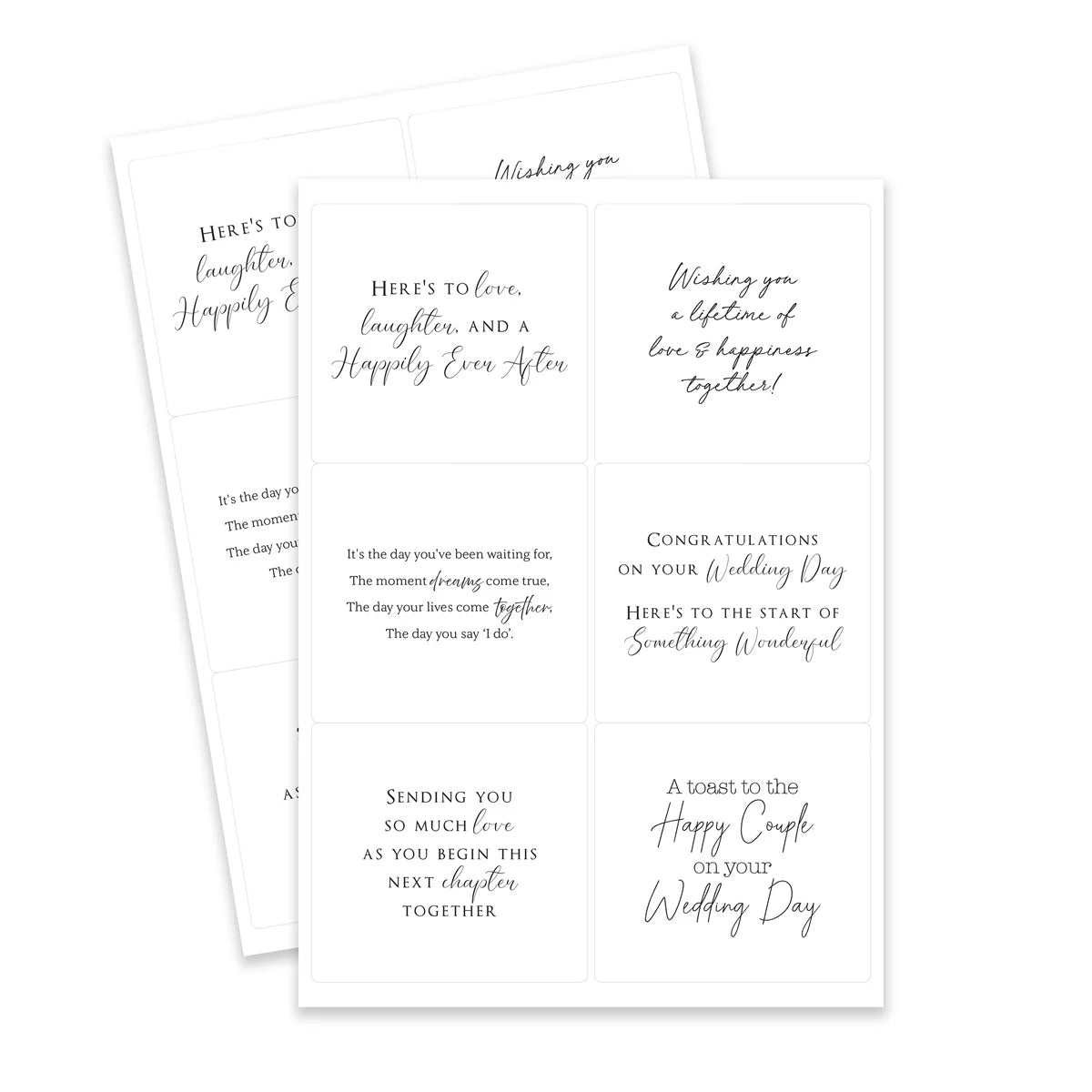Weddings & Wishes Peelables, 48 stickers
