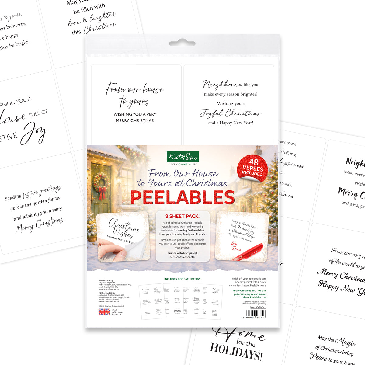 From Our House To Yours at Christmas Peelables, 48 stickers