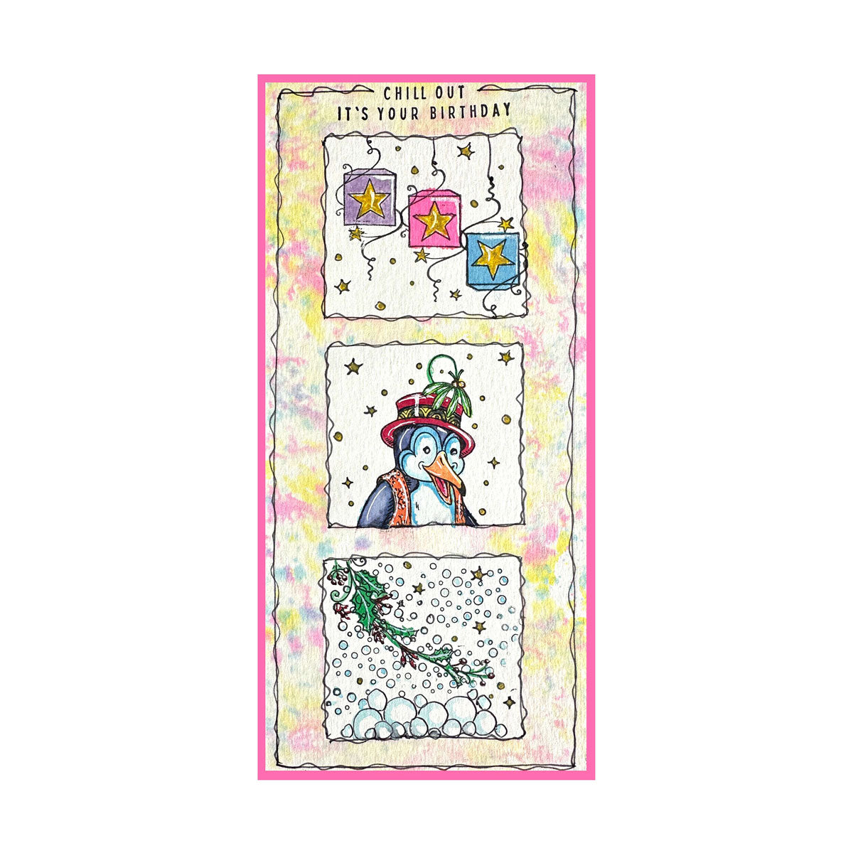 Pink Ink Designs - Flippin Awesome Penguin, DL Stamp Set