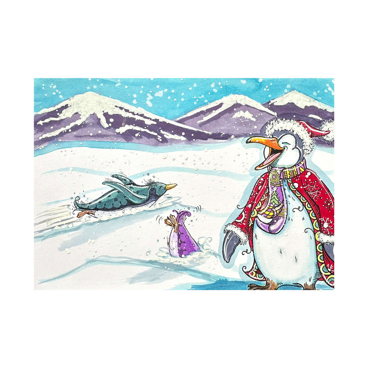 Pink Ink Designs - Flippin Awesome Penguin, DL Stamp Set
