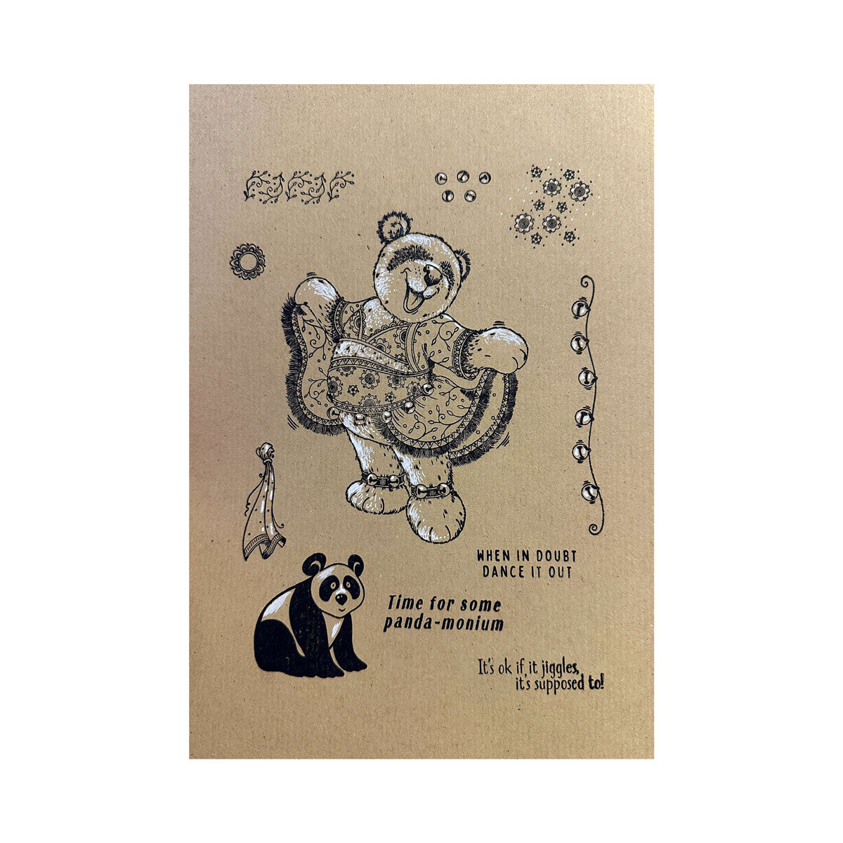 Pink Ink Designs - Miranda Panda, DL Stamp Set