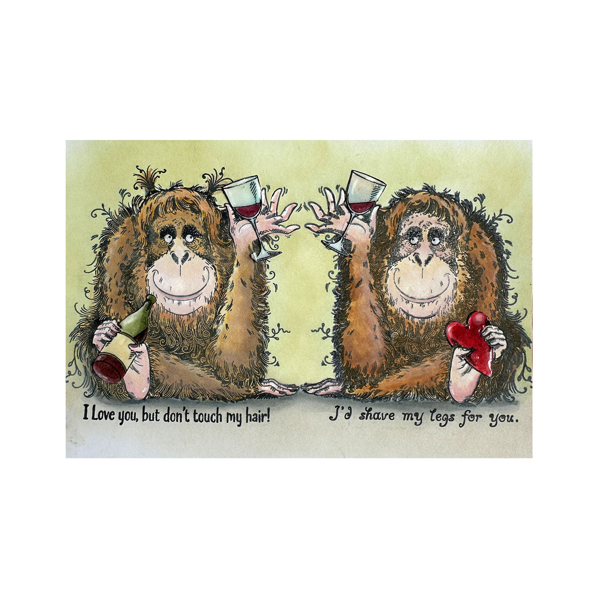Pink Ink Designs - Orangutangle Orangutan, DL Stamp Set