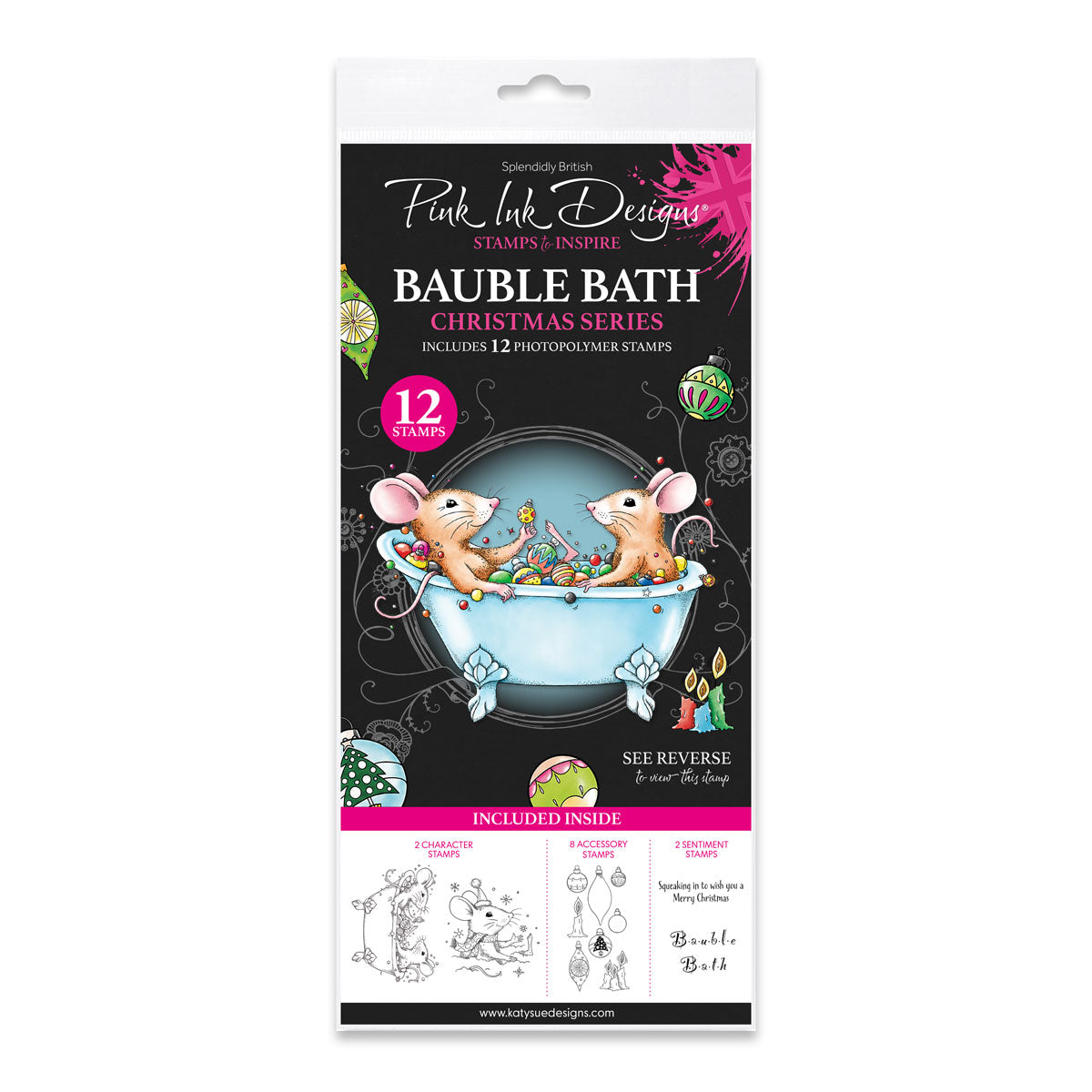 Pink Ink Designs - Bauble Bath, DL Stamp Set