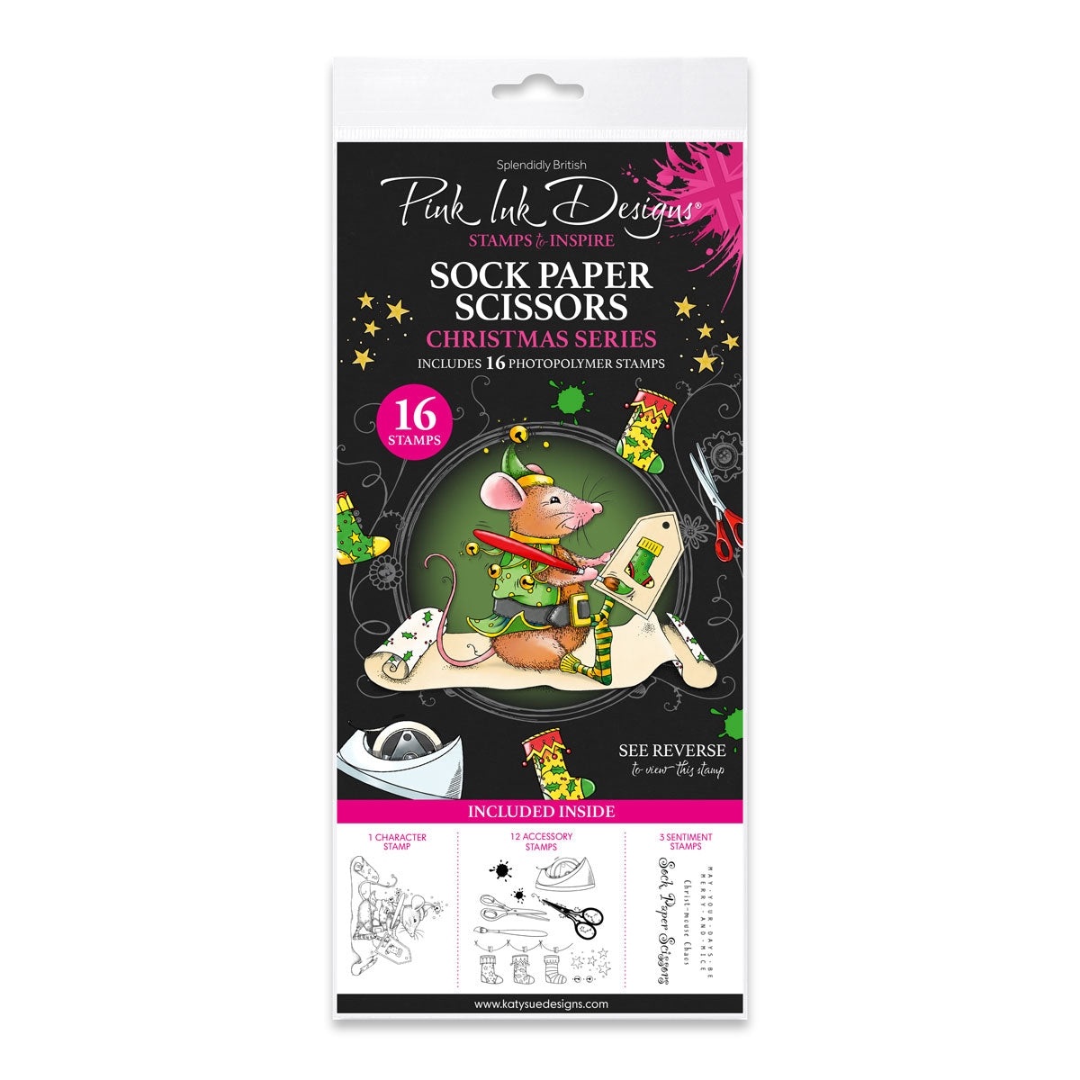 Pink Ink Designs - Sock Paper Scissors, DL Stamp Set