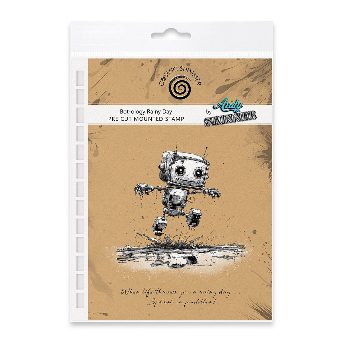 Bot-ology Rainy Day Pre Cut Rubber Stamp Set by Andy Skinner