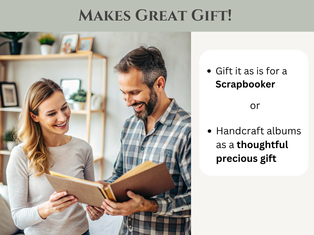 CrafTreat Scrapbook Blank Precut Album Base - Vintage Camera - Black