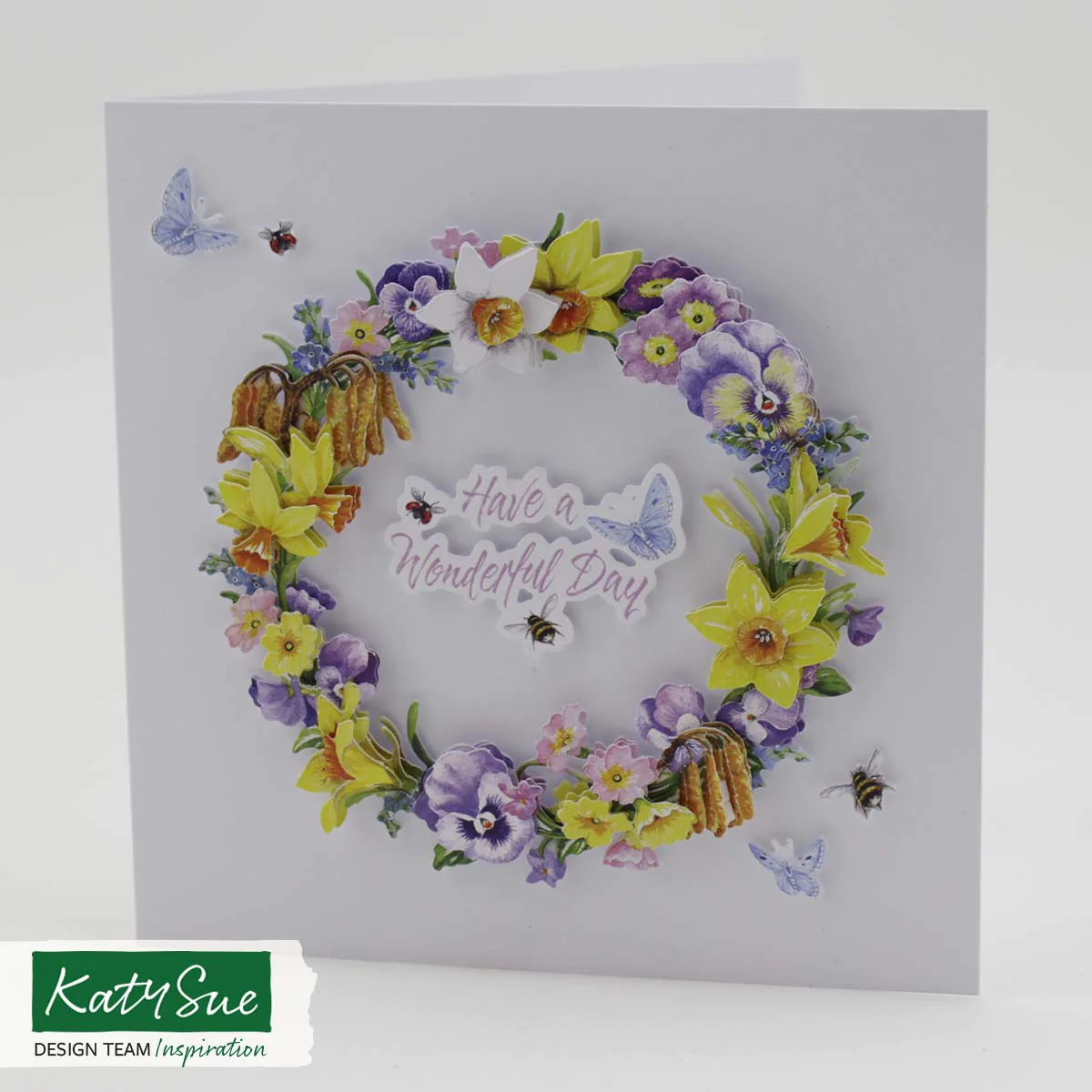 Die Cut Decoupage – Spring Wreath (Pack Of 3)