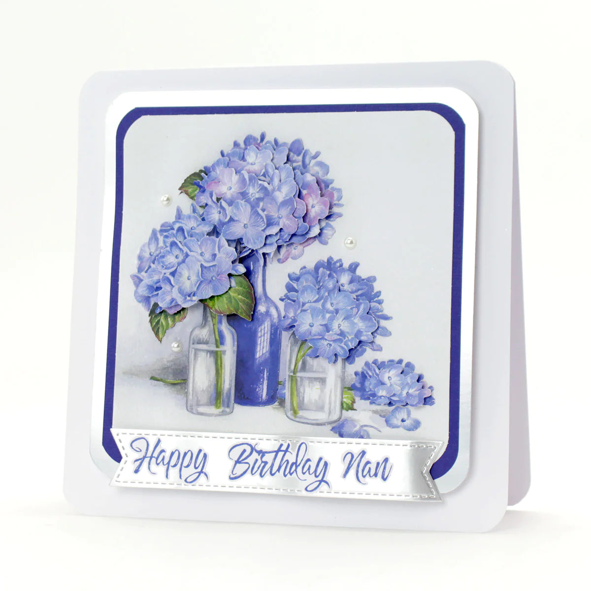 Die Cut Decoupage – Blue Hydrangeas (Pack Of 3)