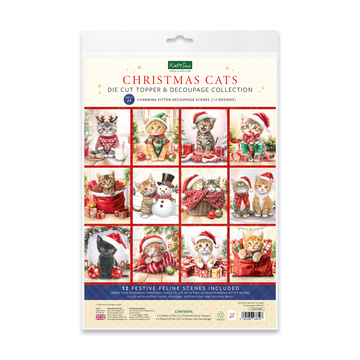 Christmas Cats Die Cut Topper & Decoupage Collection