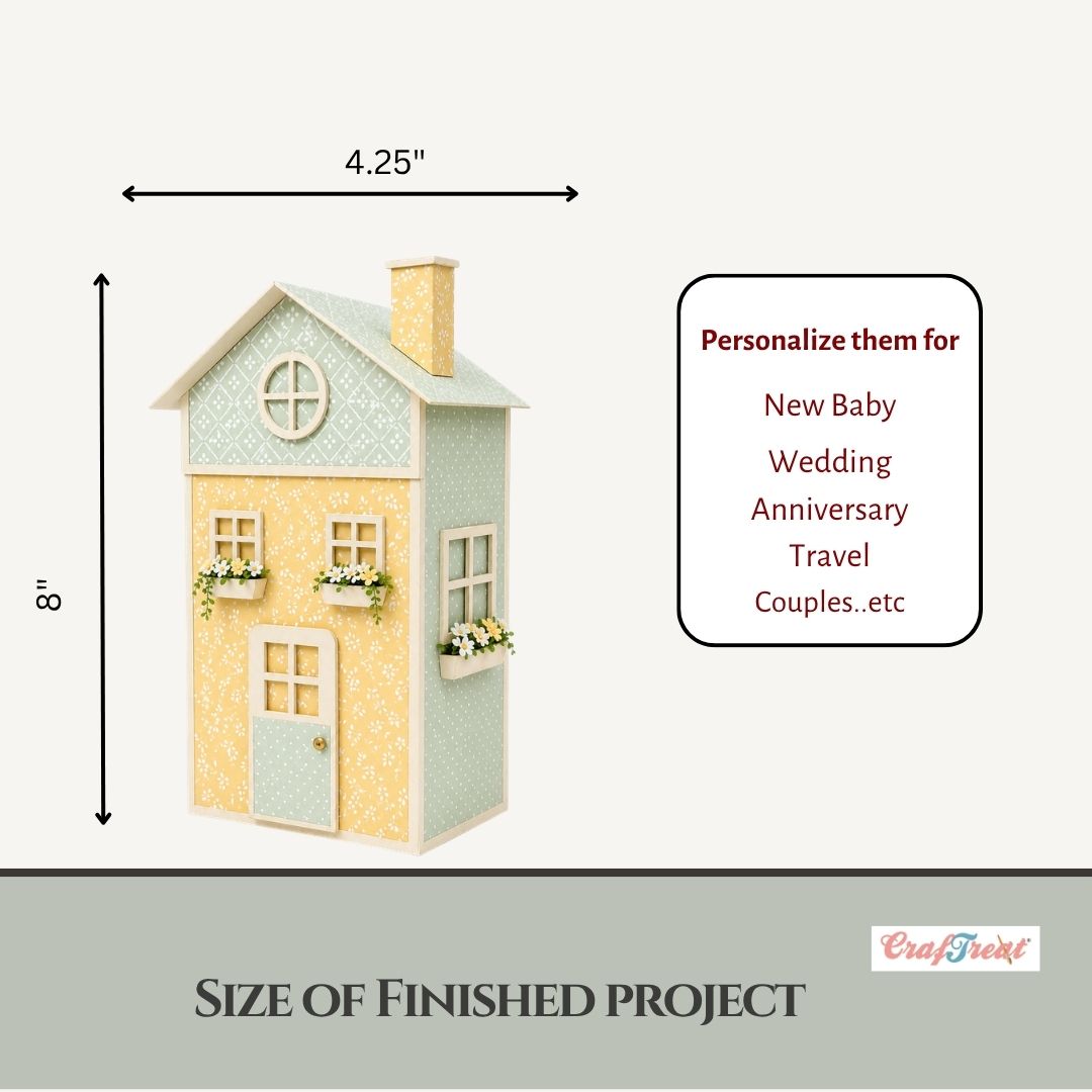 CrafTreat Scrapbook Blank - Tall House - Kraft