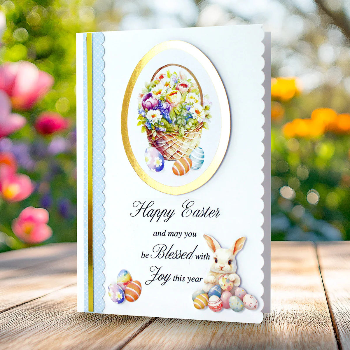Easter Egg Foiled Paper Craft Toppers, 6 sheets