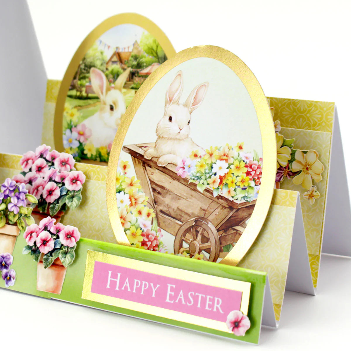 Easter Egg Foiled Paper Craft Toppers, 6 sheets