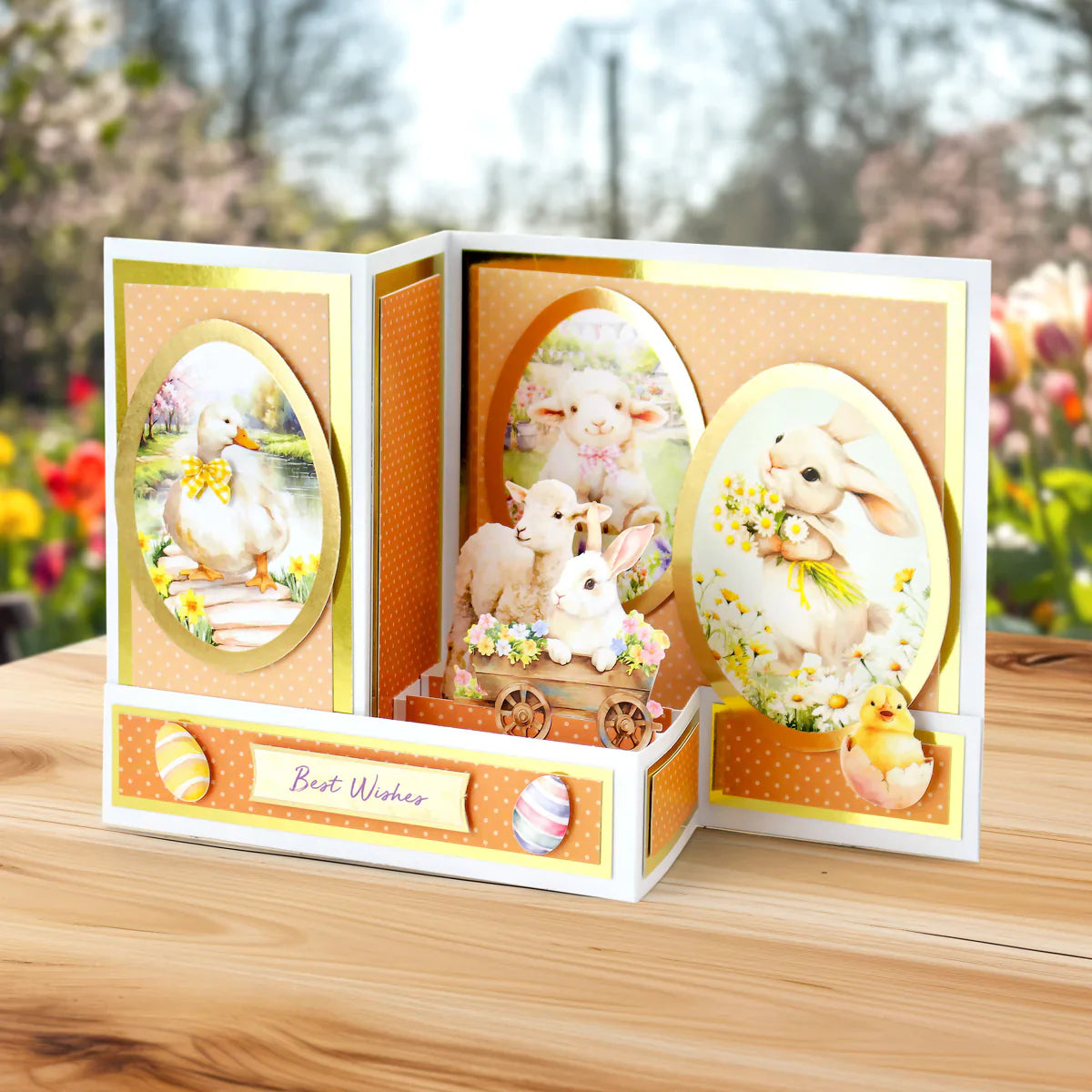 Easter Egg Foiled Paper Craft Toppers, 6 sheets