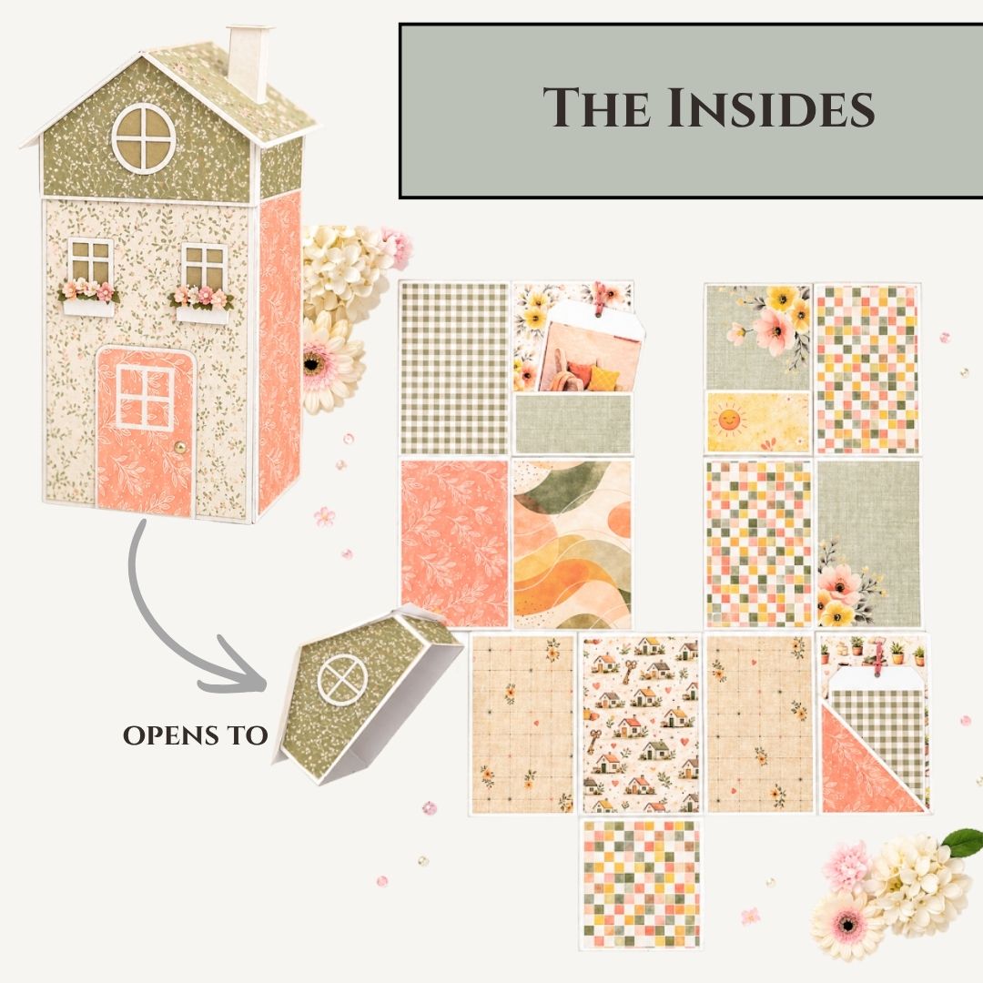 CrafTreat Scrapbook Blank - Tall House - Black