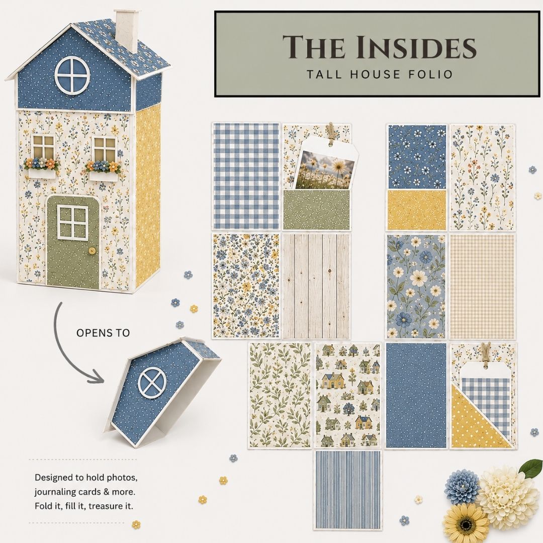 CrafTreat Scrapbook Blank - Tall House - Black