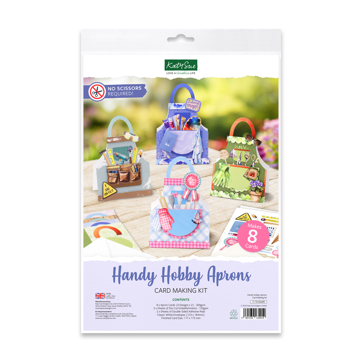 Katy Sue Designs Handy Hobby Aprons Card Making Kit