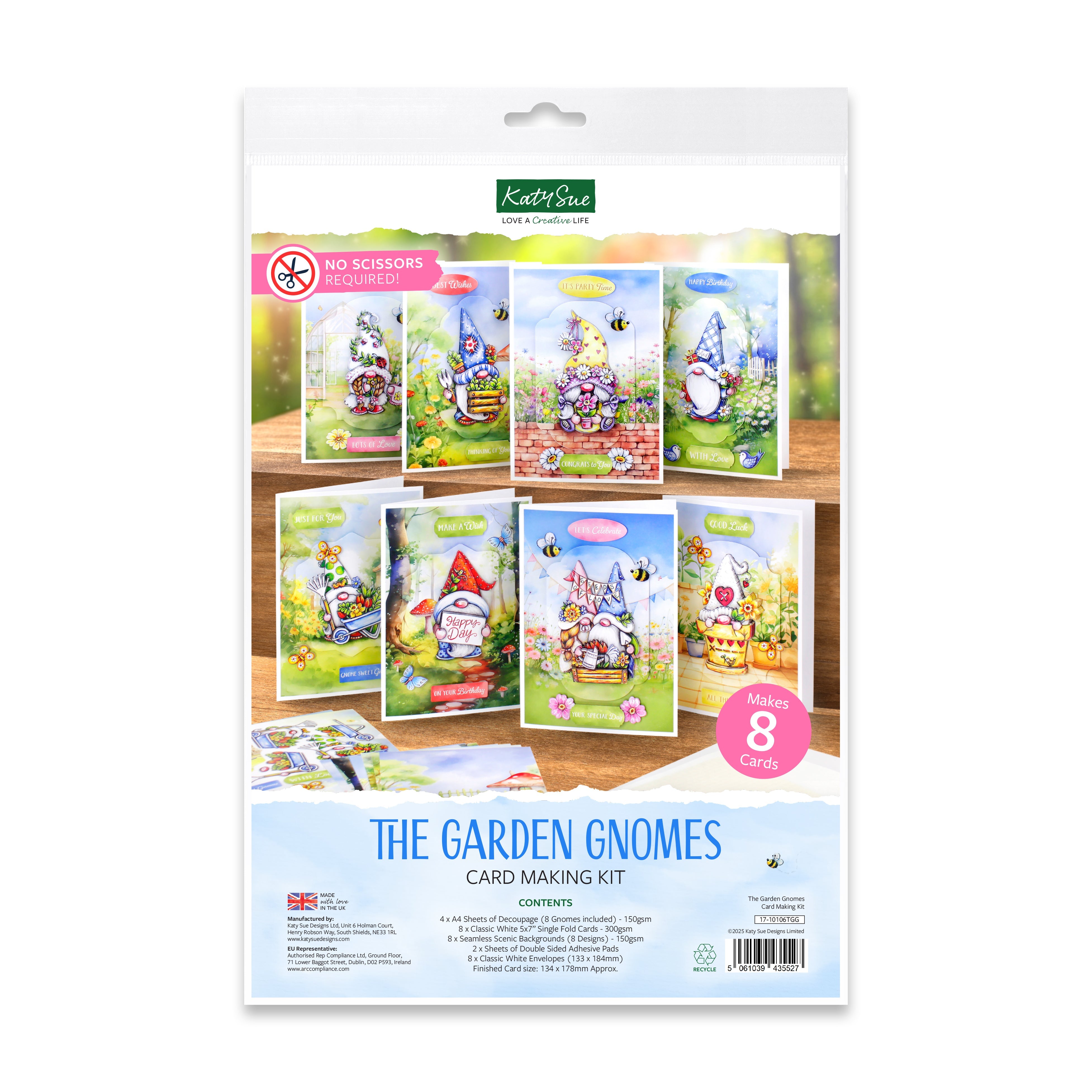 The Garden Gnomes Card Making Kit