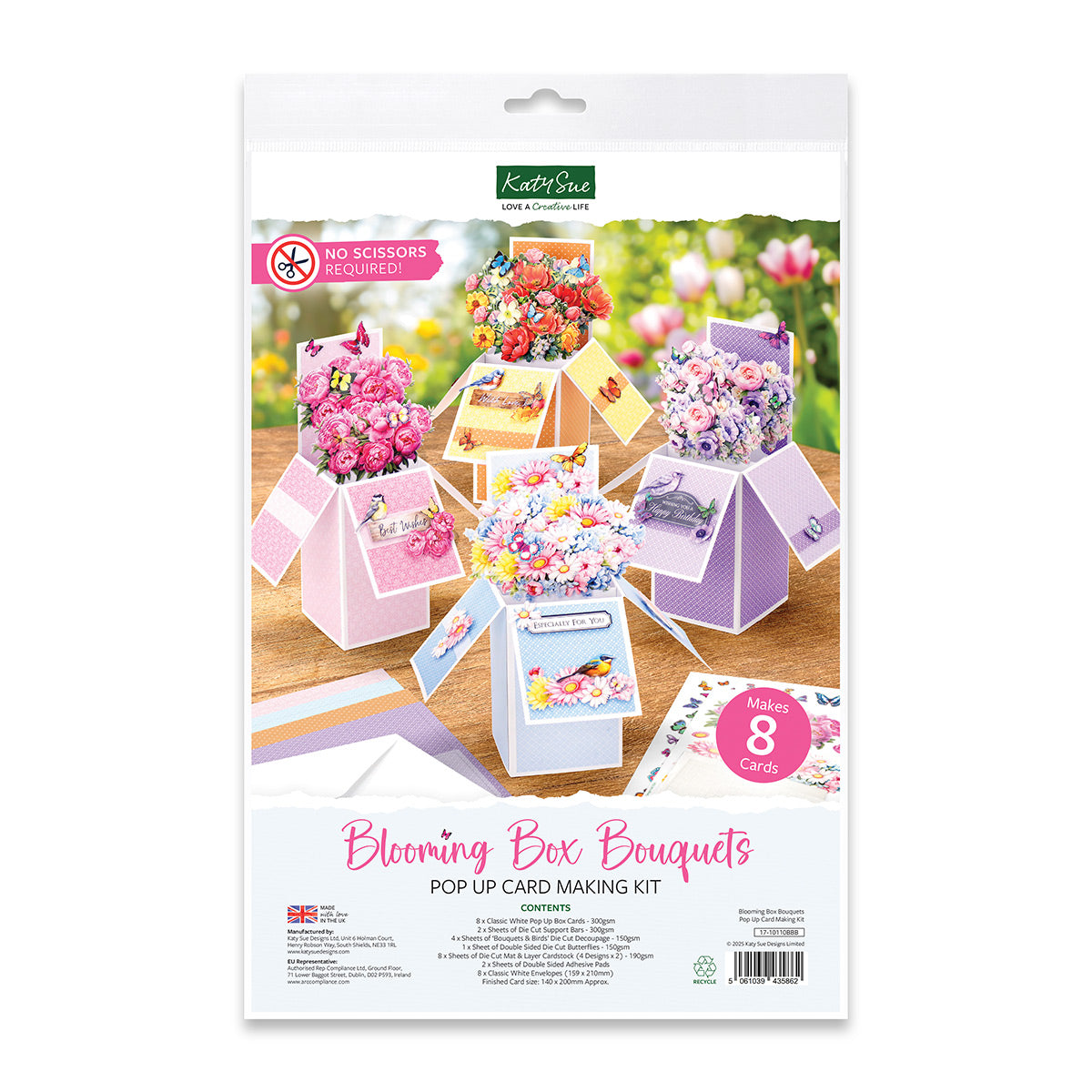 Katy Sue Blooming Box Bouquets, Pop Up Card Making Kit