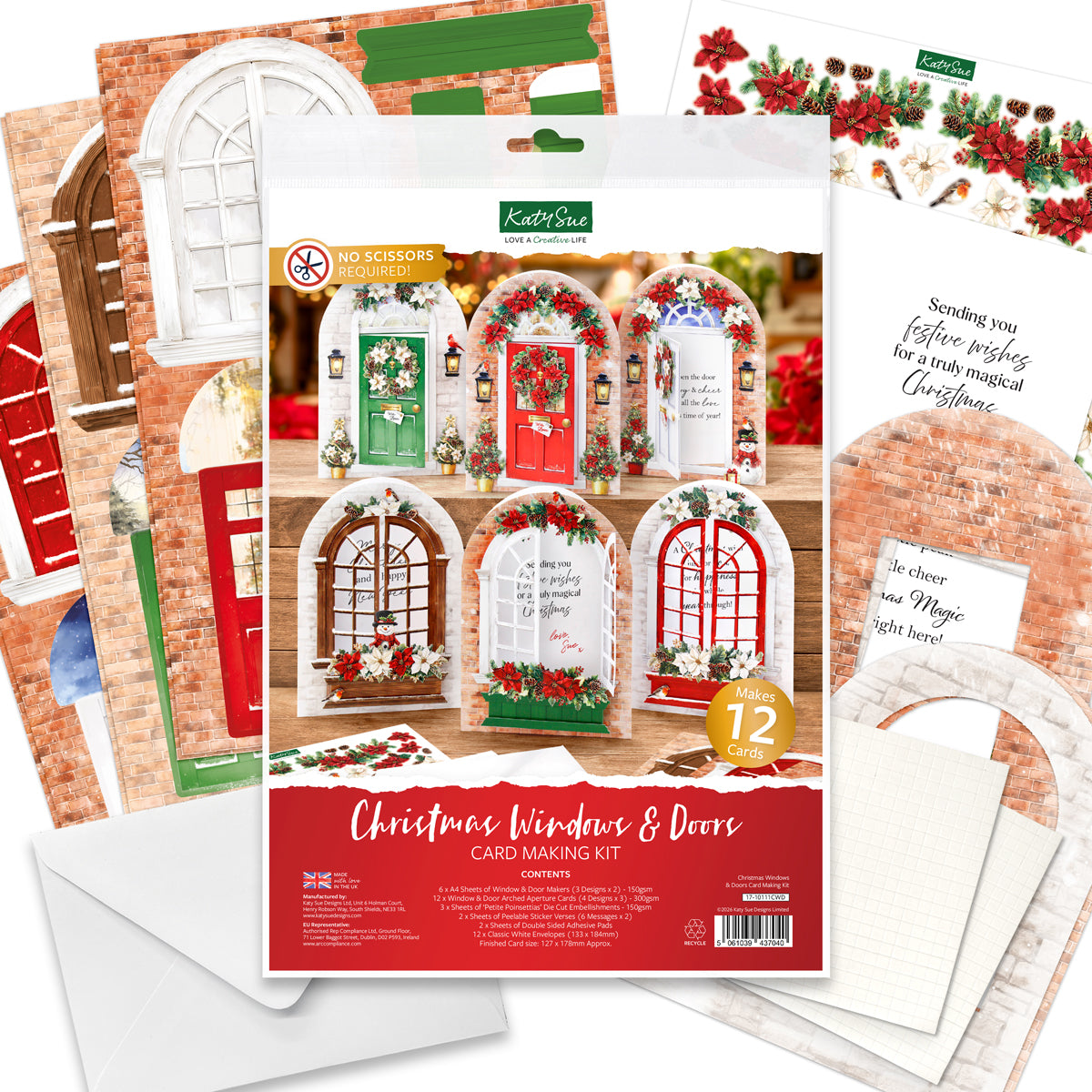 Christmas Windows & Doors, Card Making Kit