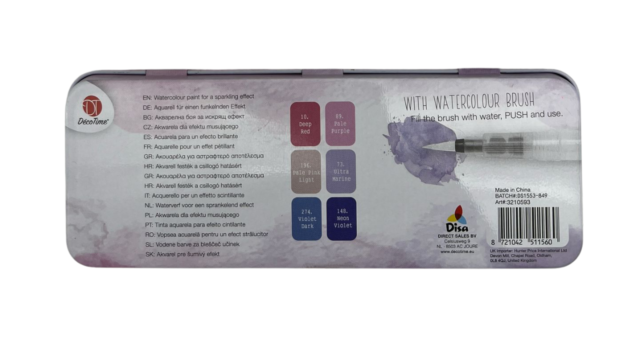 Deco Time Water Colour Paint - Orchid Bloom