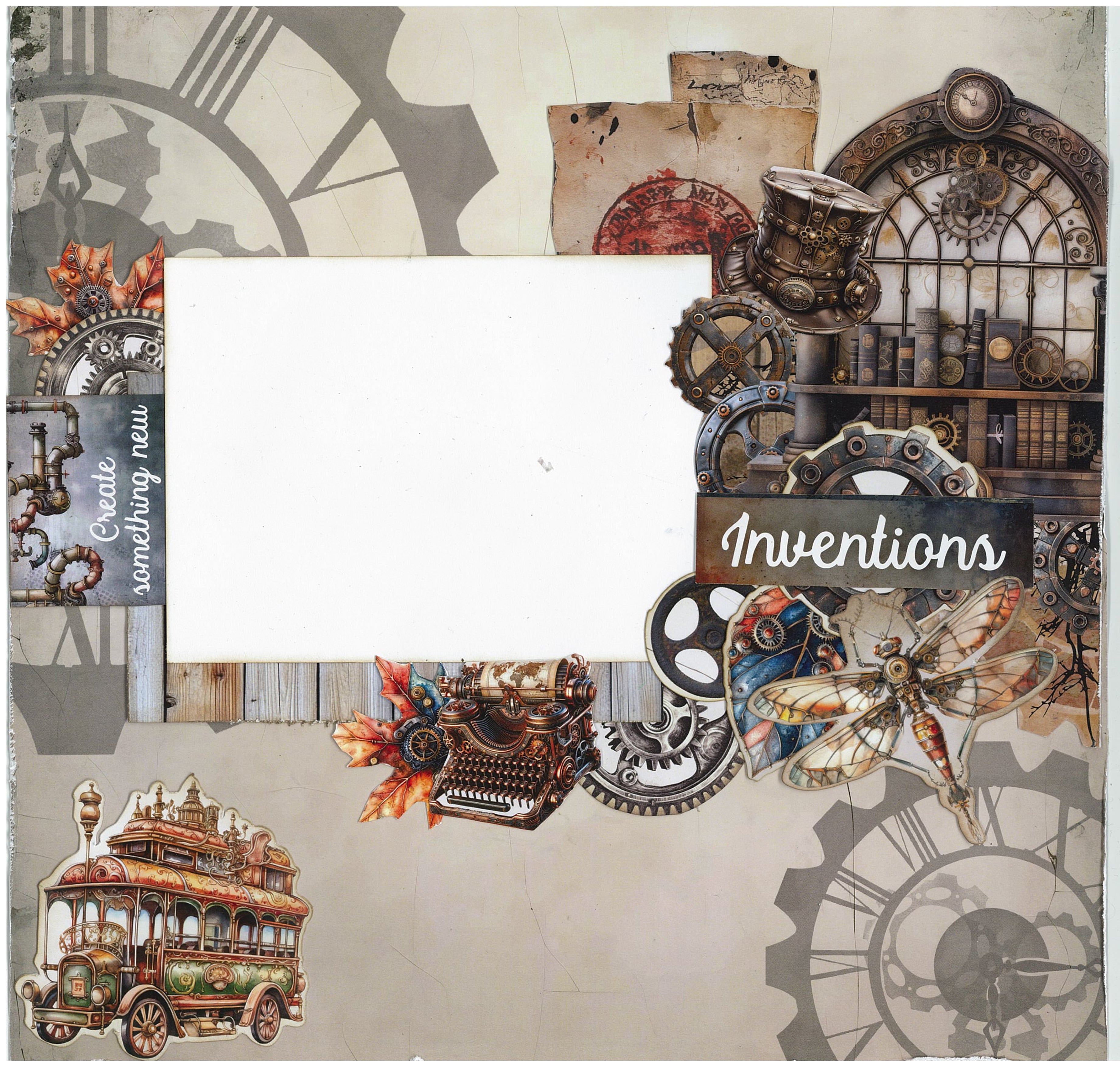 3Quarter Designs Rustic Tinkerer 12x12 Design Paper & Diecuts Set