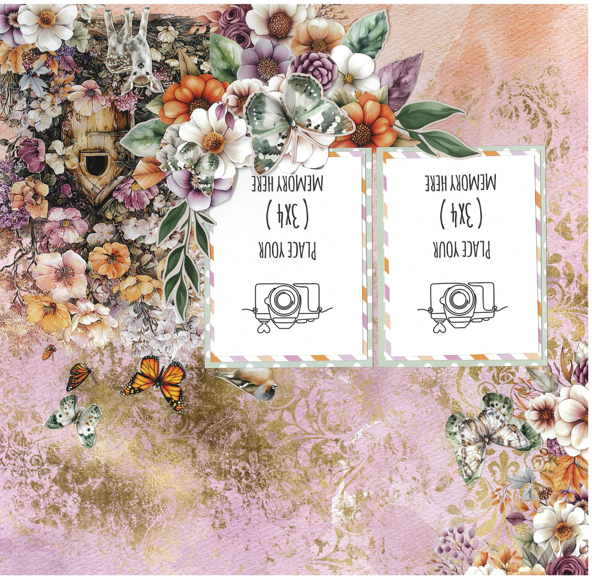 3Quarter Designs Butterfly Grove 12x12 Designer Paper & Diecuts Set