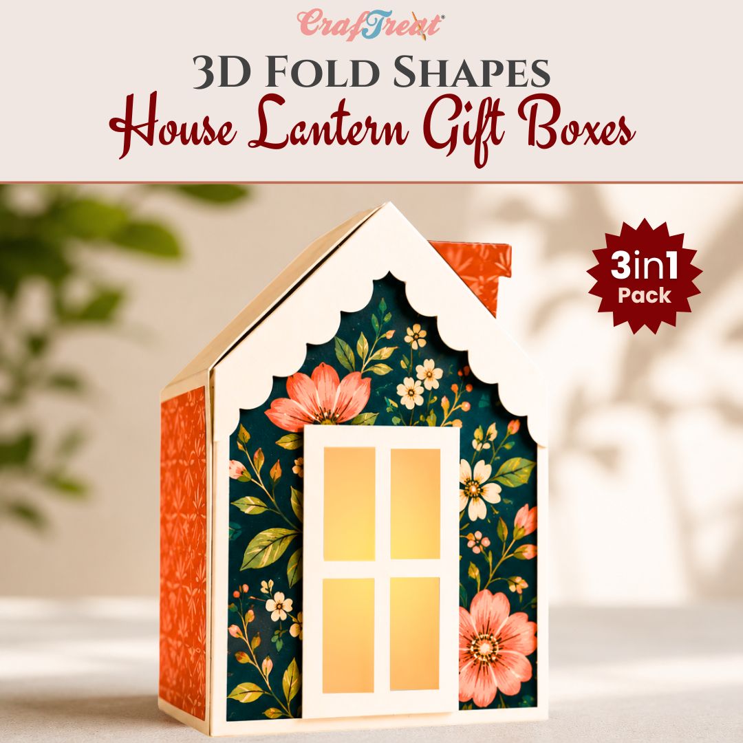 CrafTreat Giftable Blanks - House Lantern Gift Boxes