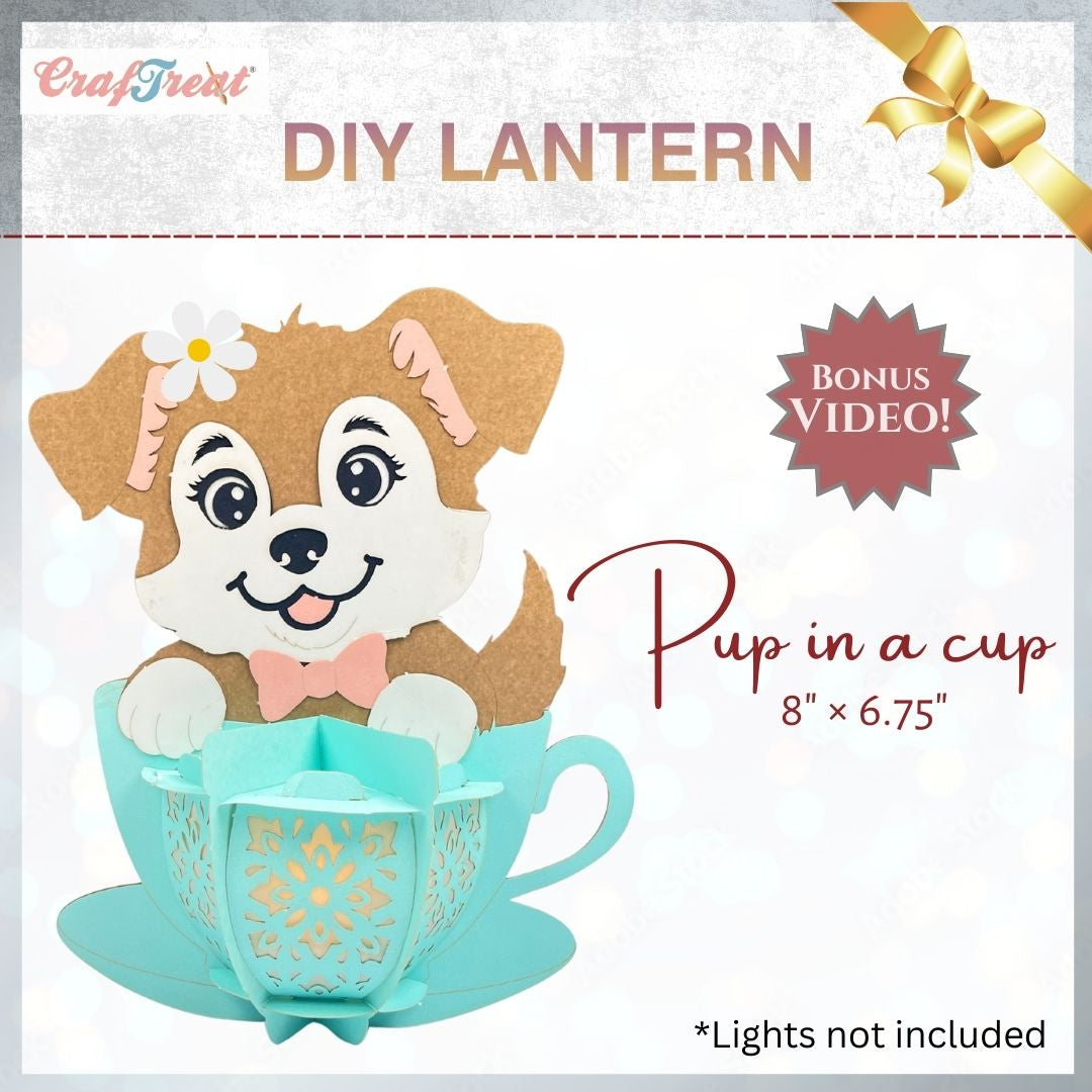 CrafTreat DIY Paper Lanterns - Pup in a Cup