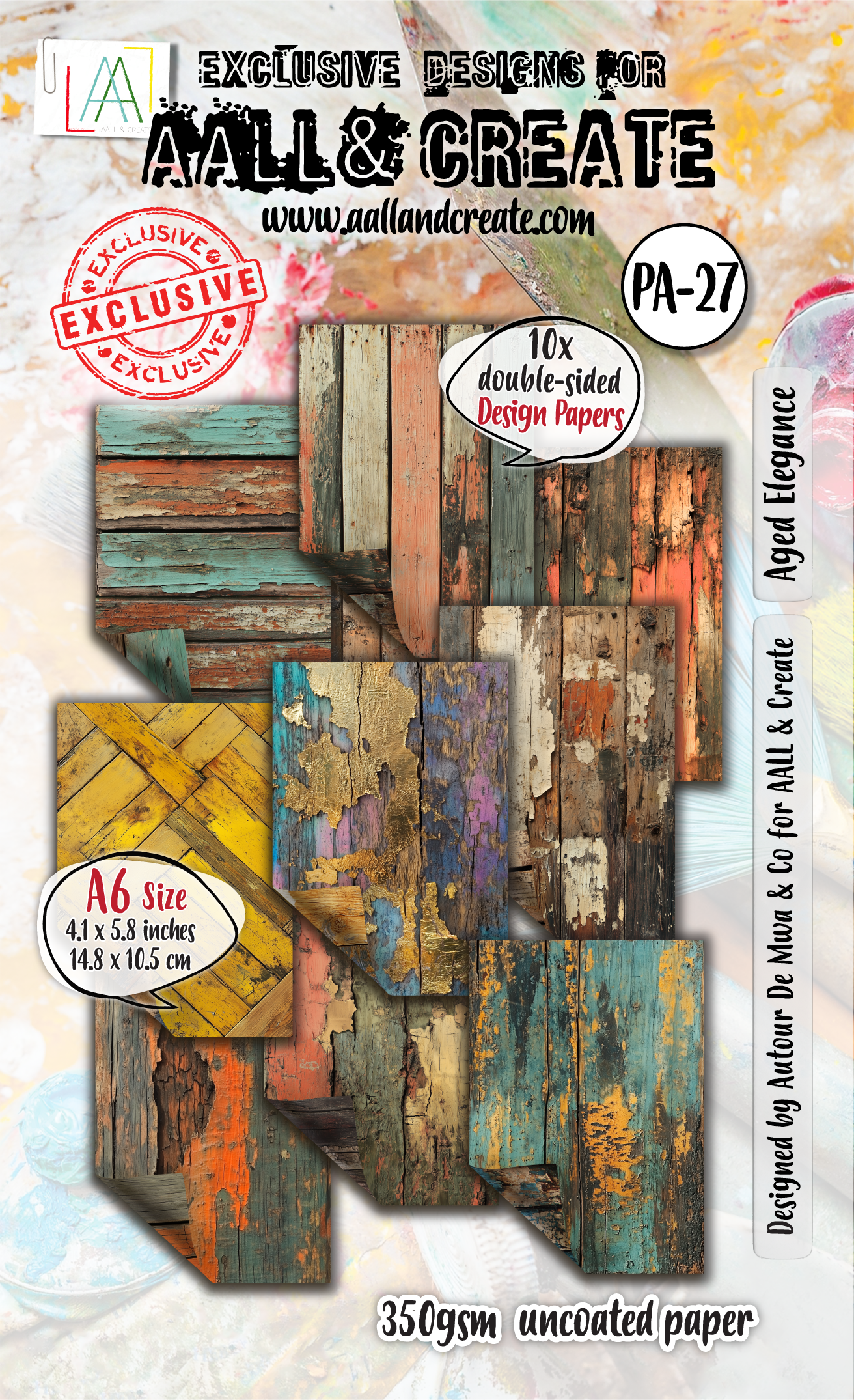 AALL and Create - A6 Design Paper - Aged Elegance