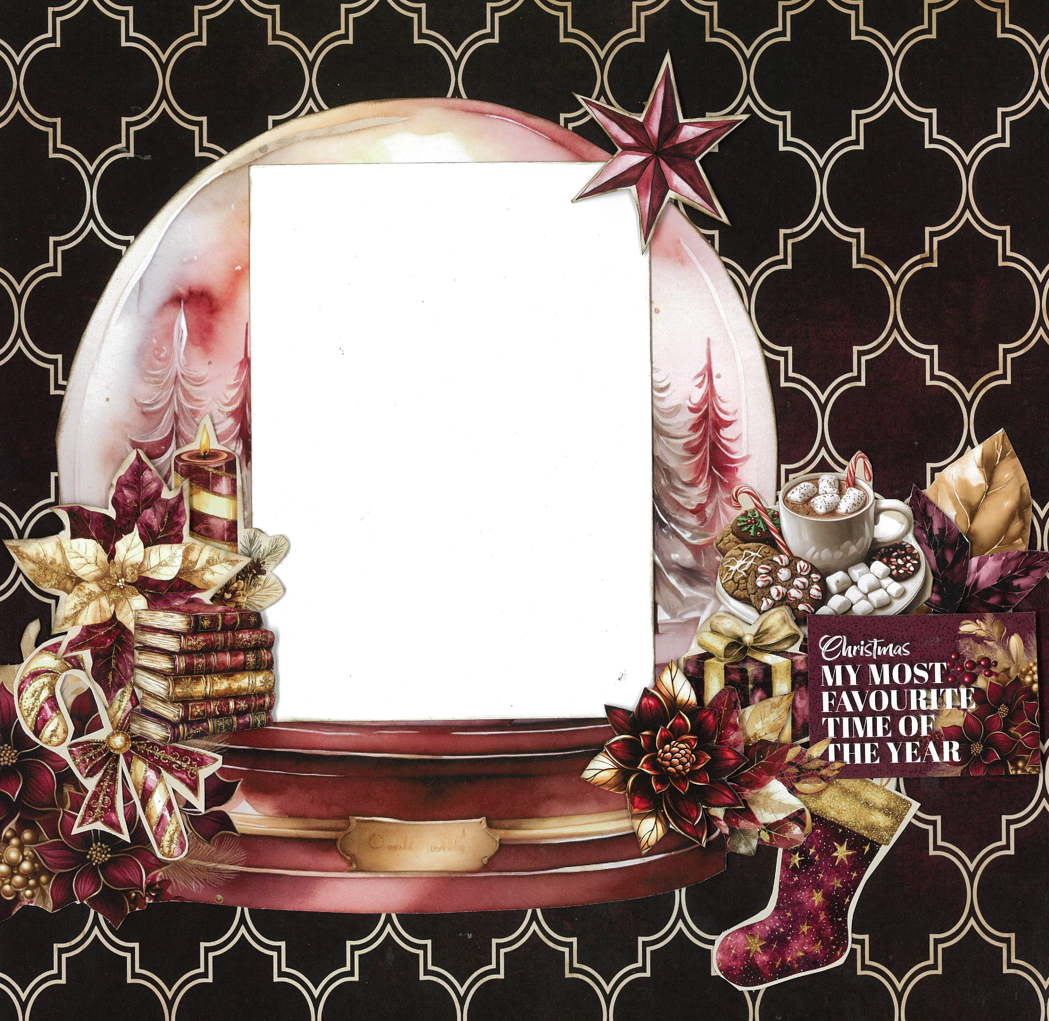 3Quarter Designs Sugarplum Wreath 12x12 Design Paper & Diecuts Set