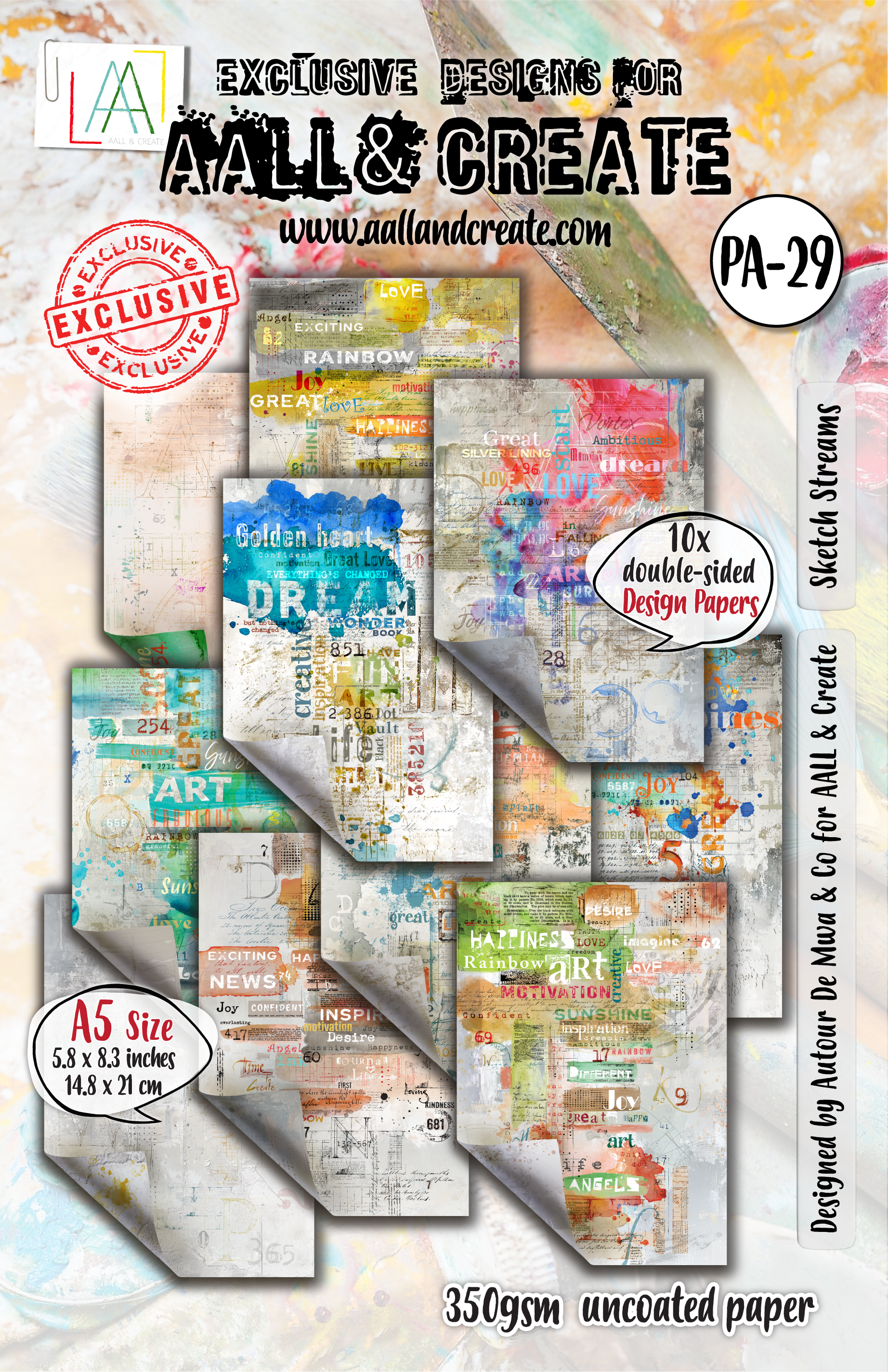 AALL and Create - A5 Design Paper - Sketch Streams