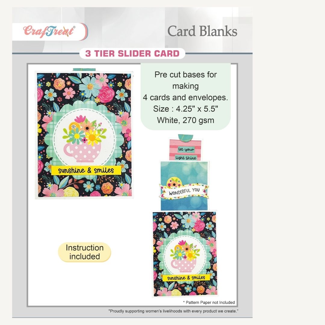 CrafTreat Card Blanks - 3 Tier Slider Card