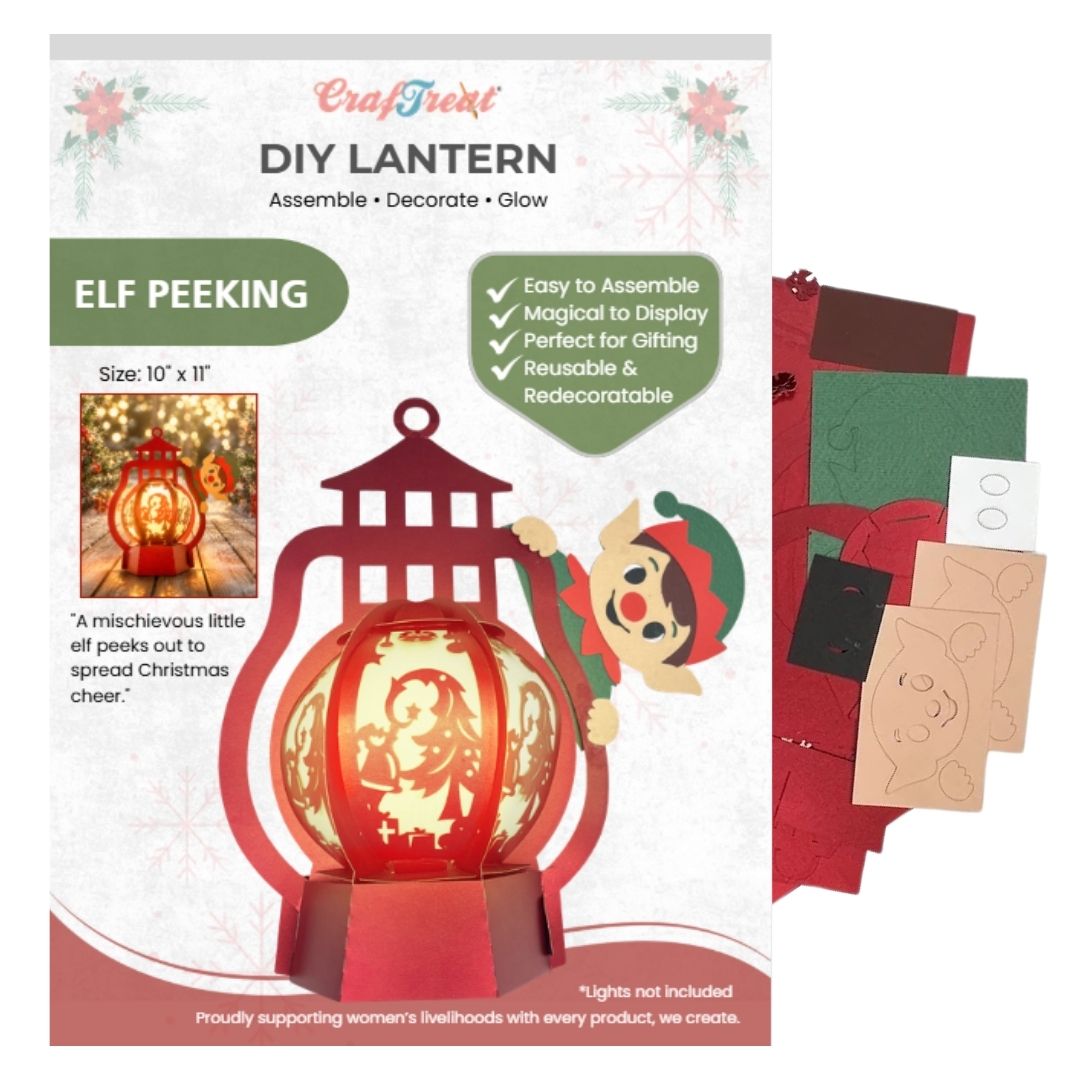 CrafTreat DIY Paper Lanterns - Elf Peeking
