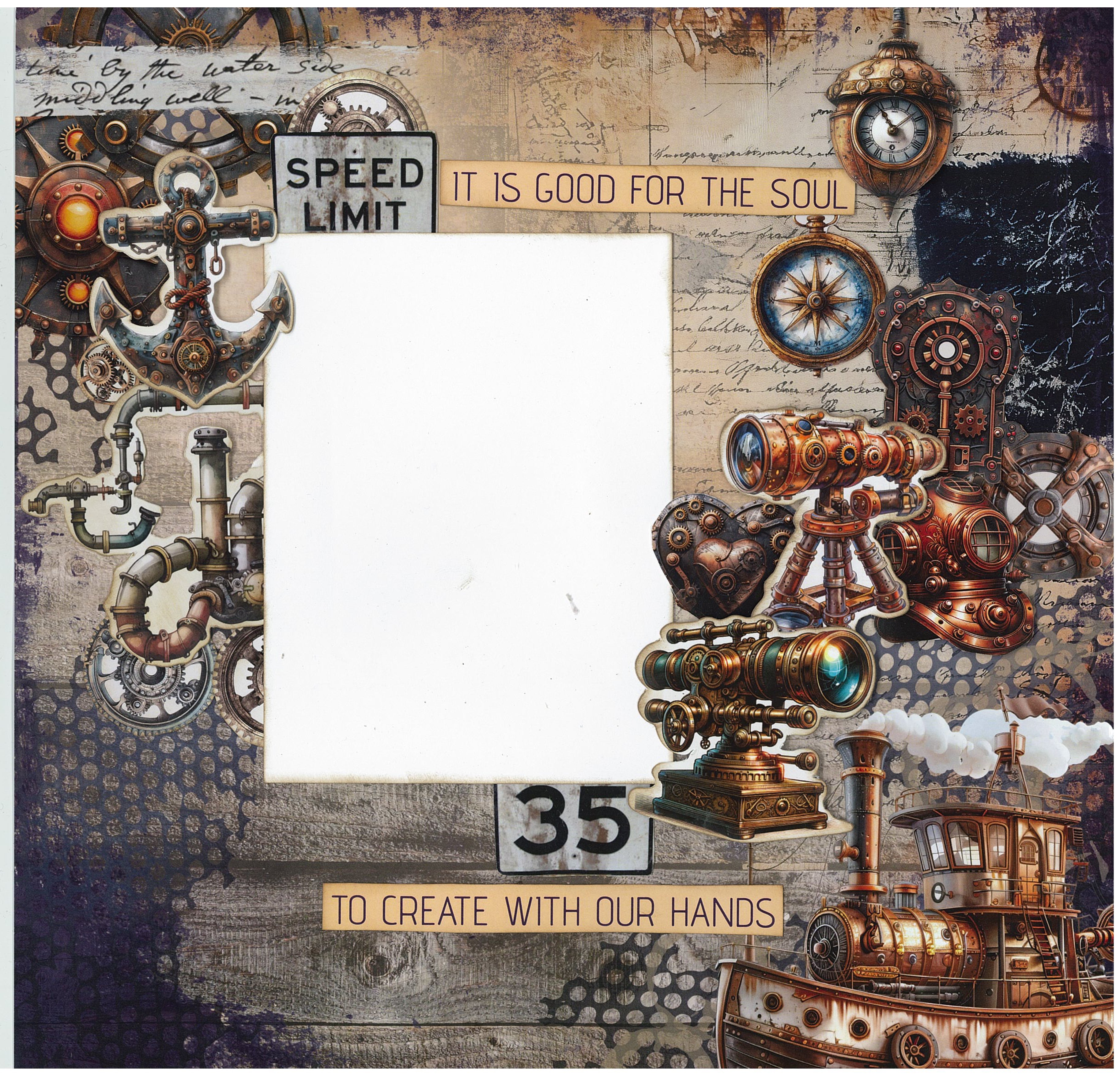 3Quarter Designs Rustic Tinkerer 12x12 Design Paper & Diecuts Set