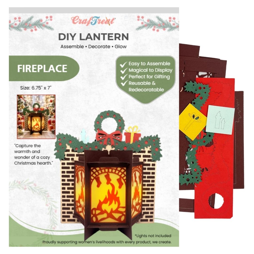 CrafTreat DIY Paper Lanterns - Fireplace