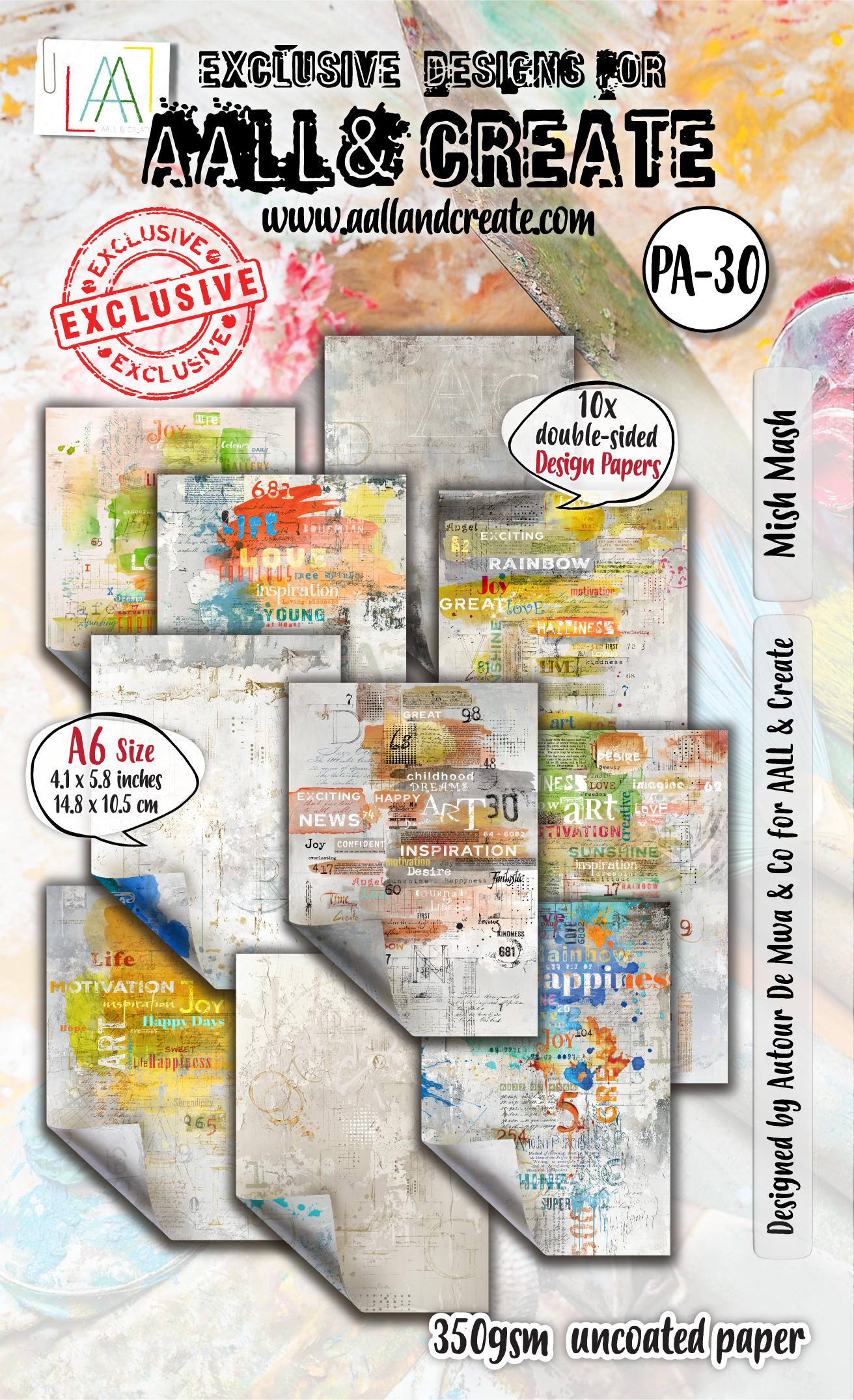 AALL and Create - A6 Design Paper - Mish Mash