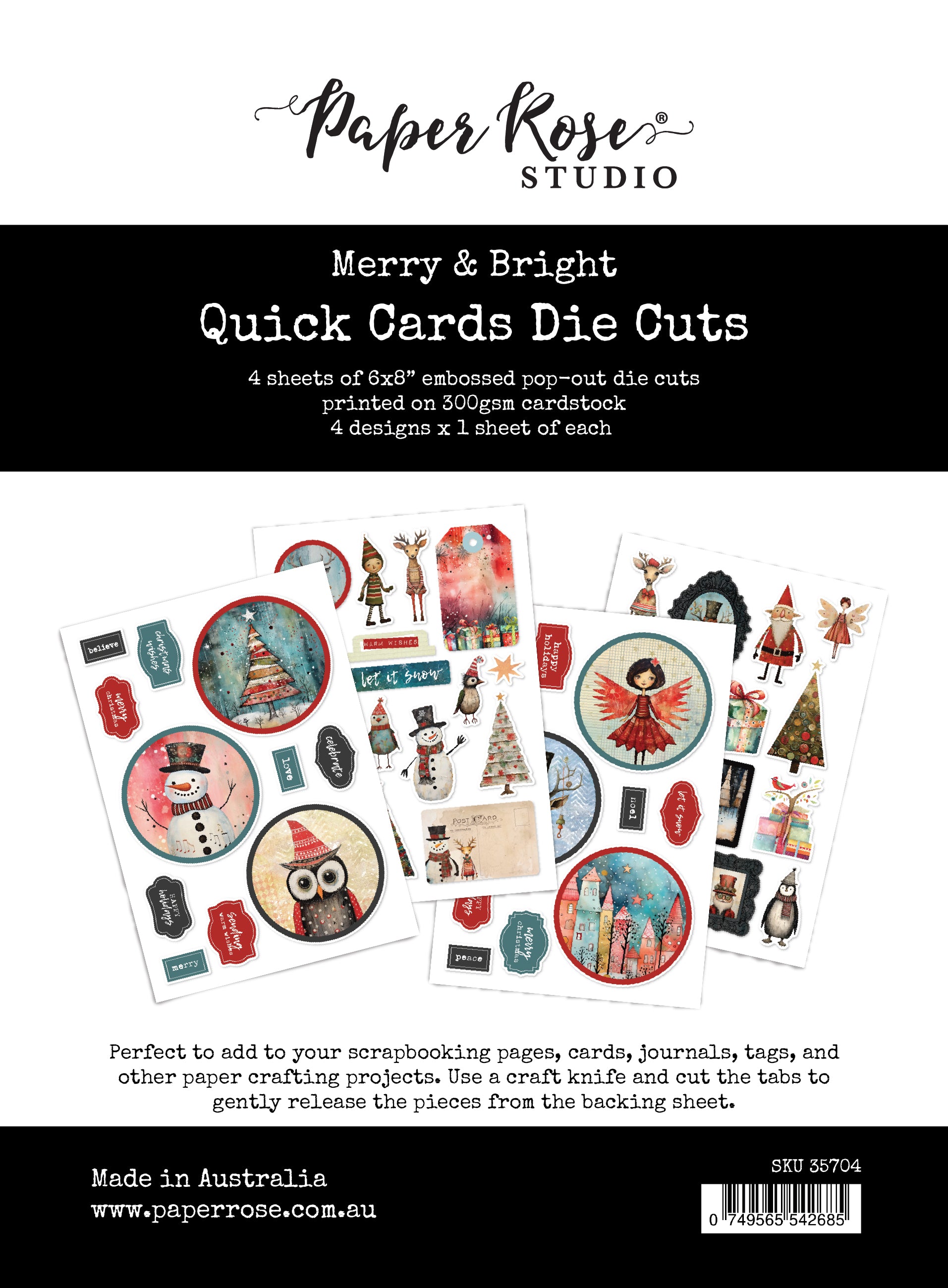 Merry and Bright Quick Cards Die Cuts 35704