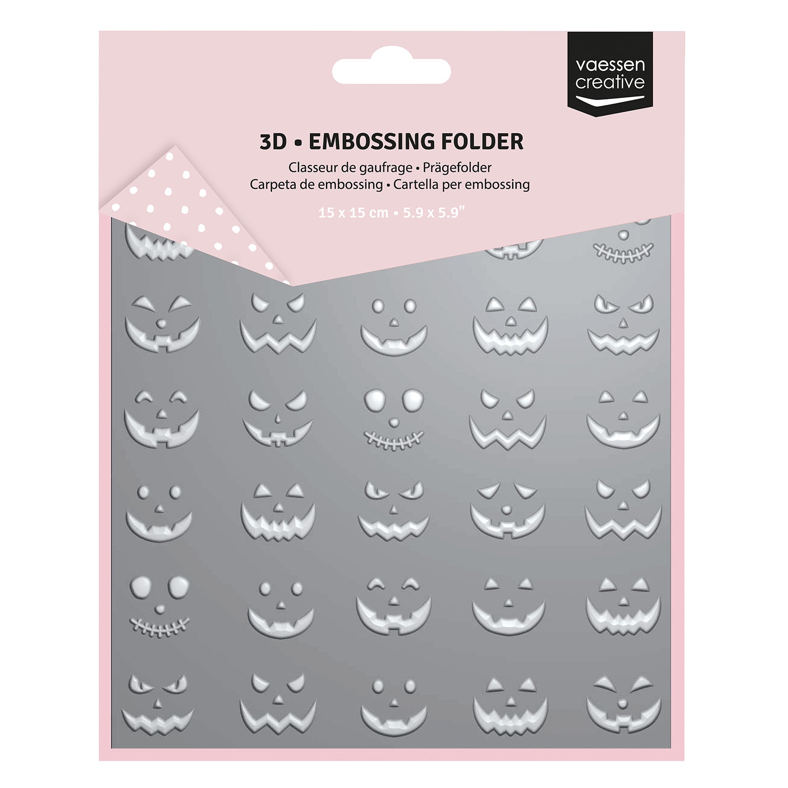 Vaessen Creative • Embossing Folder Pumkin Faces 5.9x5.9in 1pcs