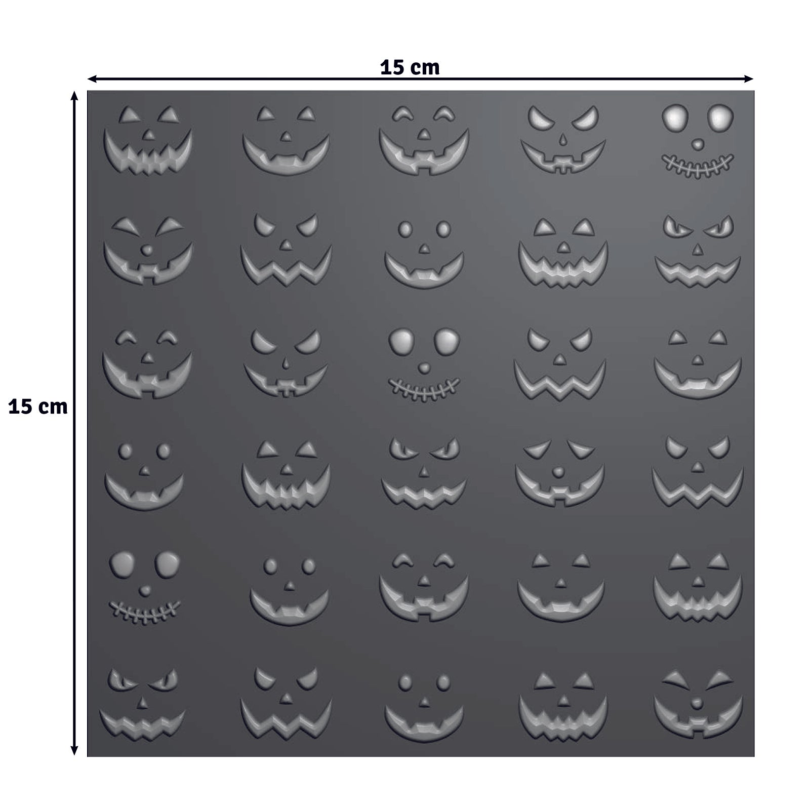 Vaessen Creative • Embossing Folder Pumkin Faces 5.9x5.9in 1pcs