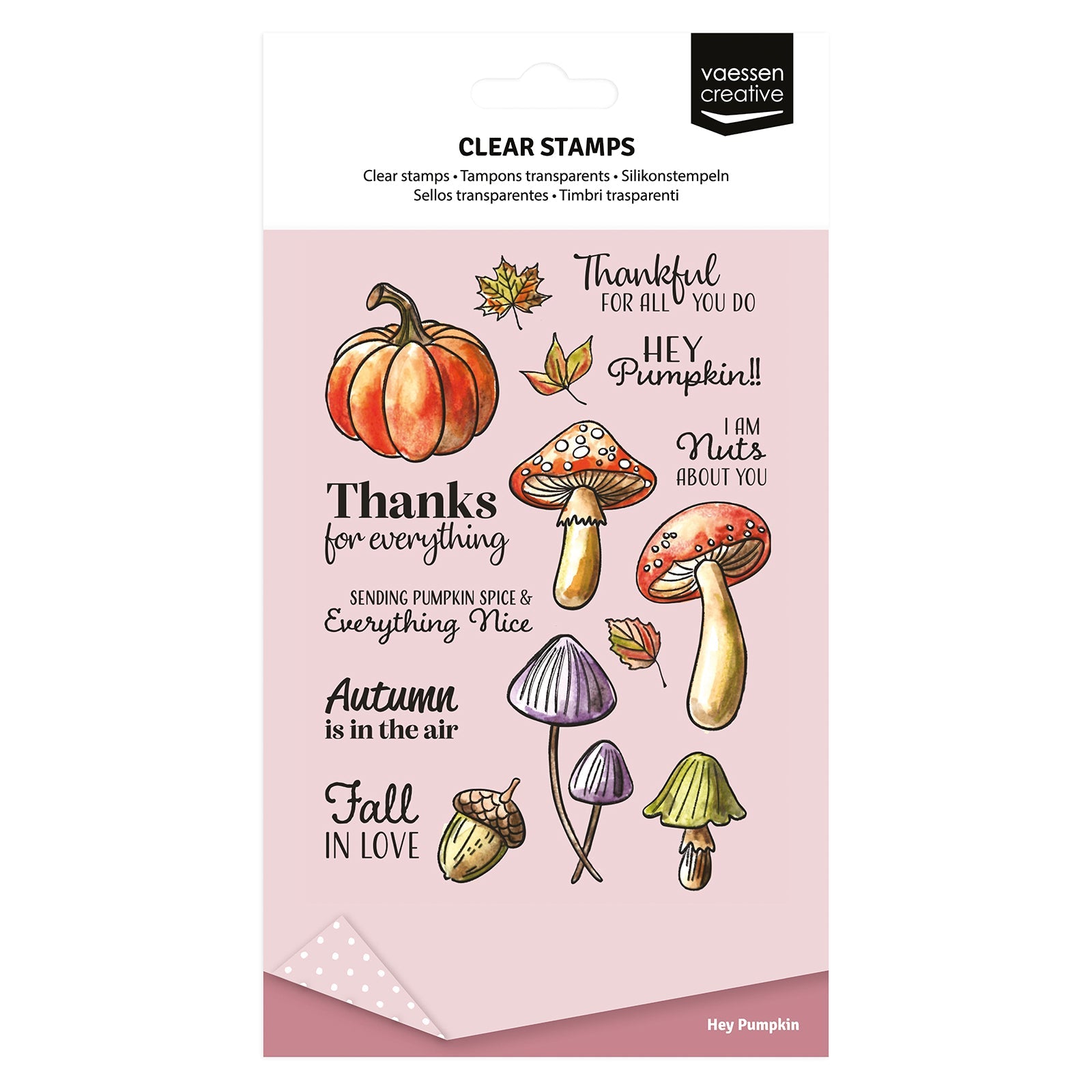 Vaessen Creative • Clear Stamps Hey Pumpkin 16pcs
