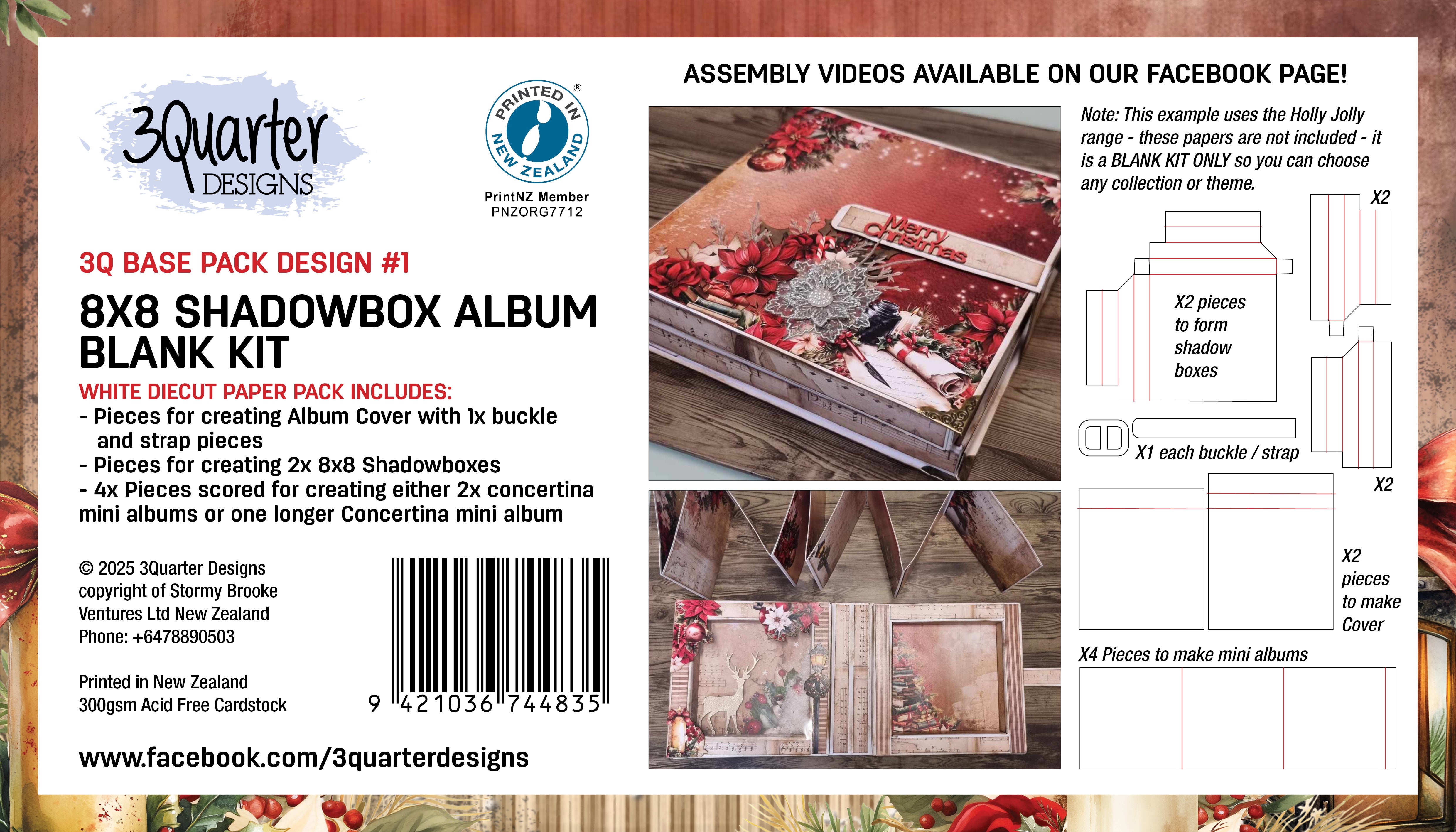 3Quarter Designs 8x8 Double Shadow Box and Album Kit