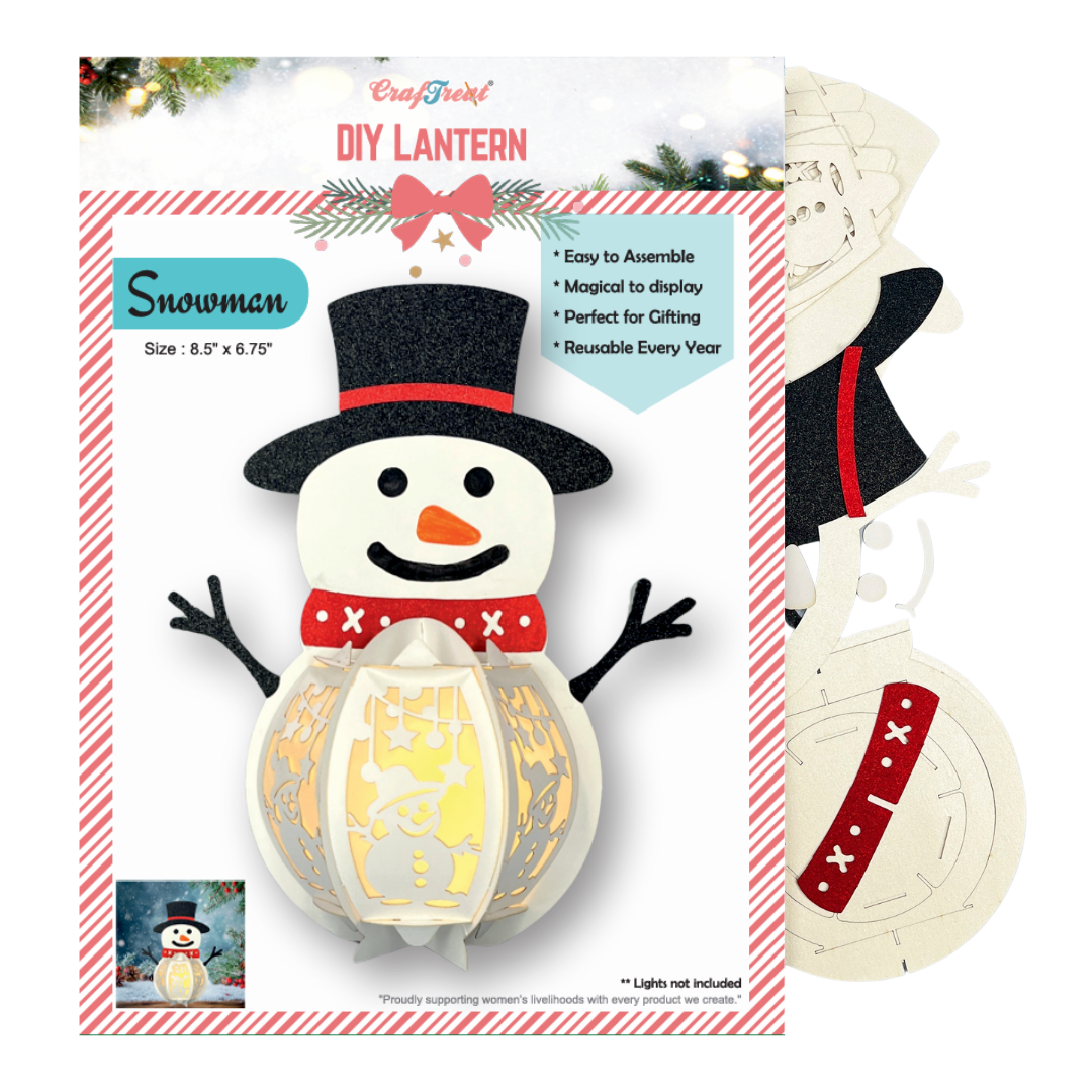CrafTreat DIY Paper Lanterns - Snowman