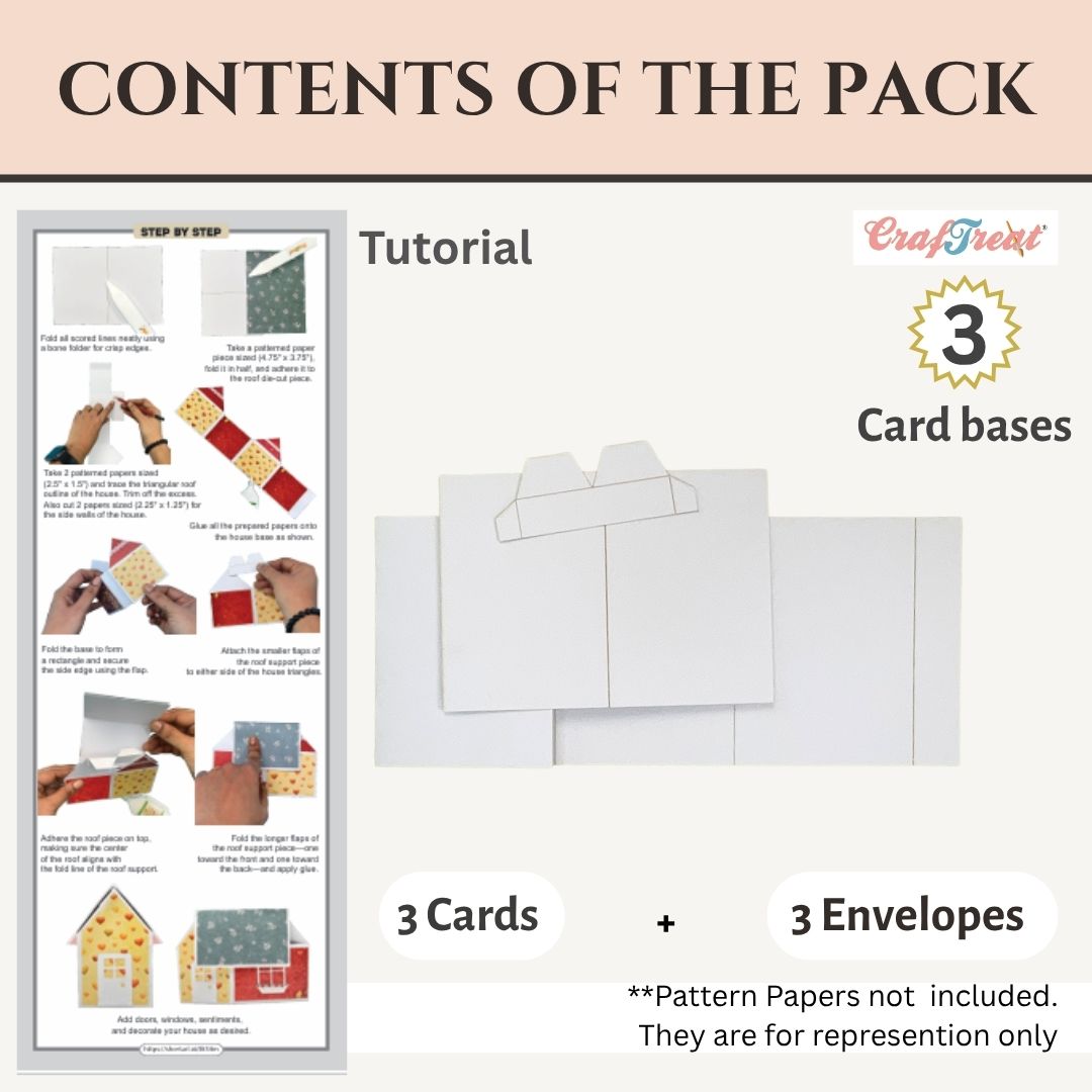 CrafTreat Card Blank - House Pop-up Card