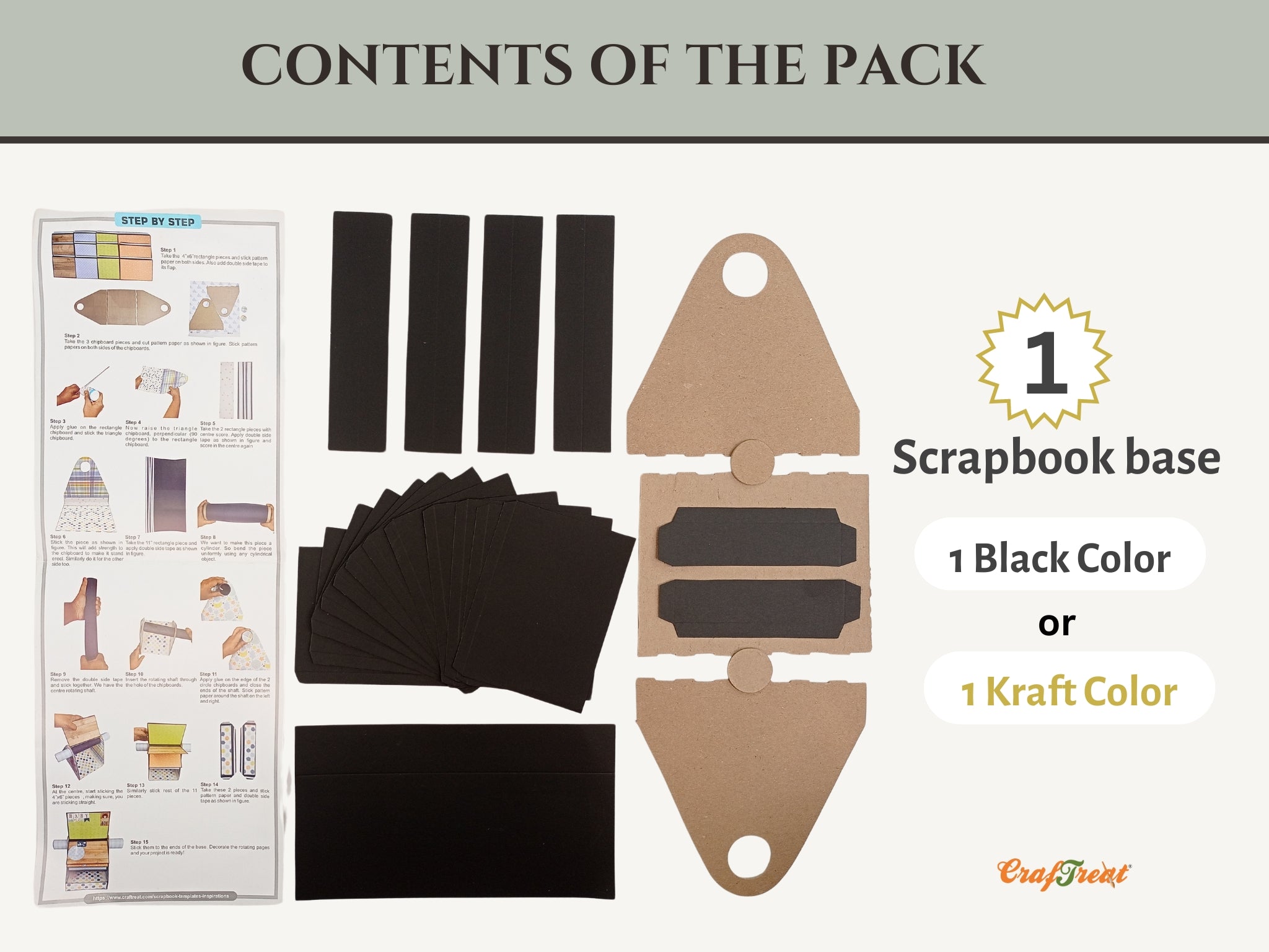 CrafTreat Scrapbook Blanks - Rolodex - Black Color